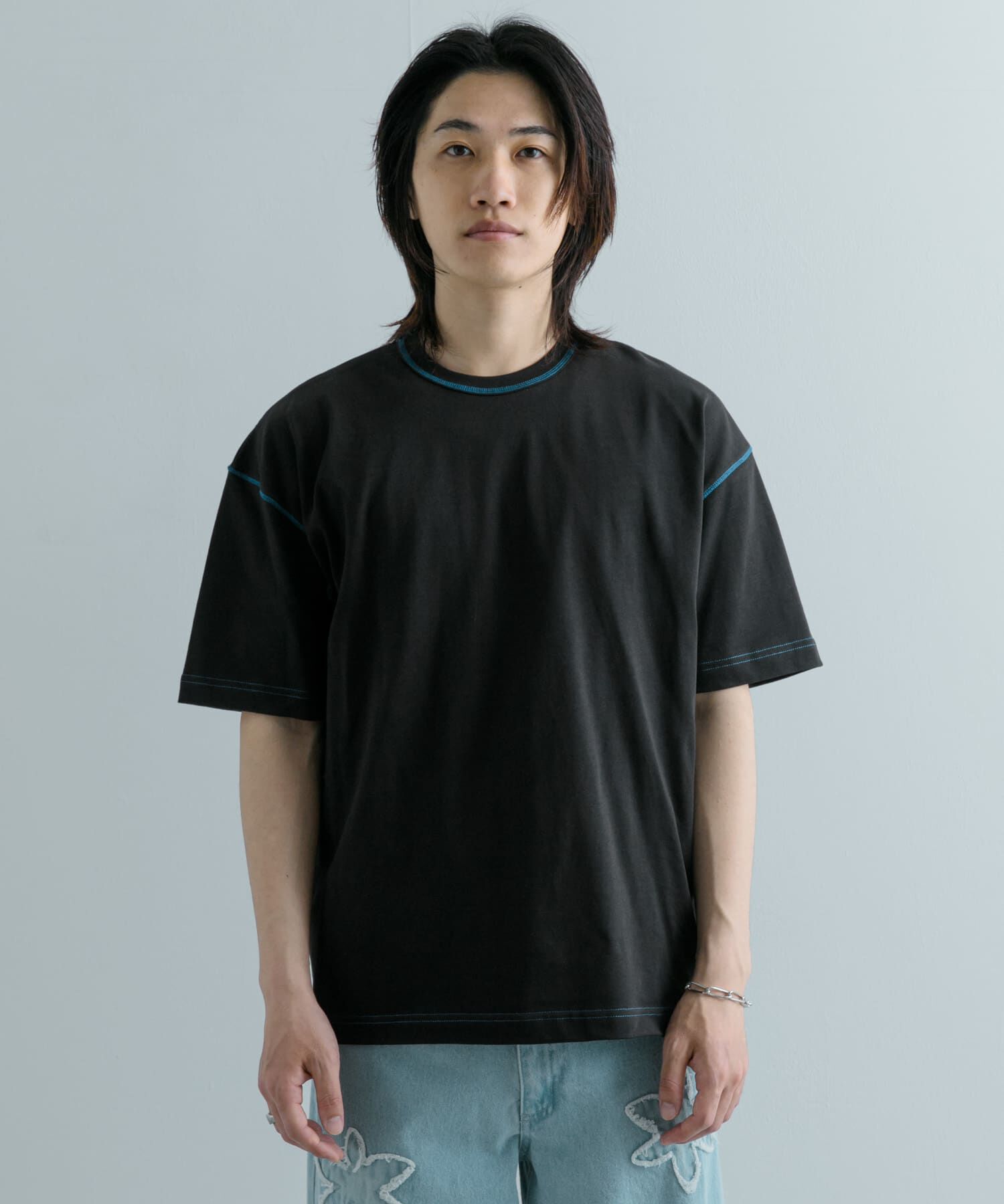 SENSE OF PLACE by URBAN RESEARCH「『ユニセックス』ハイショクステッチデザインT(5分袖)」|Tシャツ・カットソー|