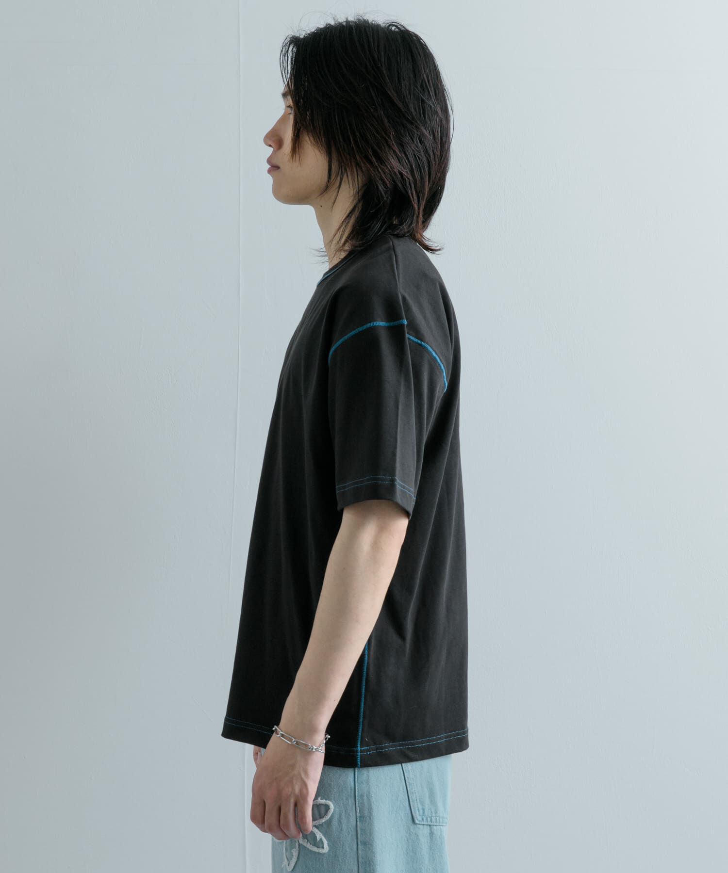 SENSE OF PLACE by URBAN RESEARCH「『ユニセックス』ハイショクステッチデザインT(5分袖)」|Tシャツ・カットソー|