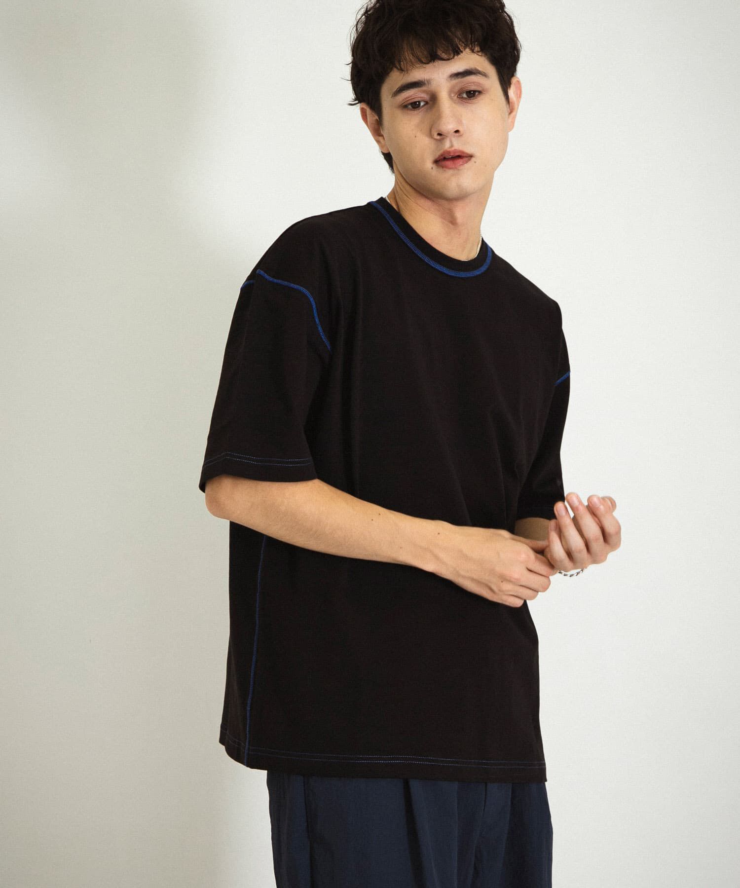 SENSE OF PLACE by URBAN RESEARCH「『ユニセックス』ハイショクステッチデザインT(5分袖)」|Tシャツ・カットソー|