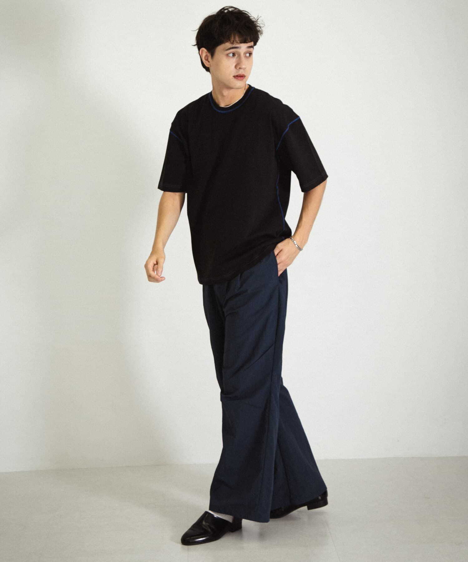 SENSE OF PLACE by URBAN RESEARCH「『ユニセックス』ハイショクステッチデザインT(5分袖)」|Tシャツ・カットソー|