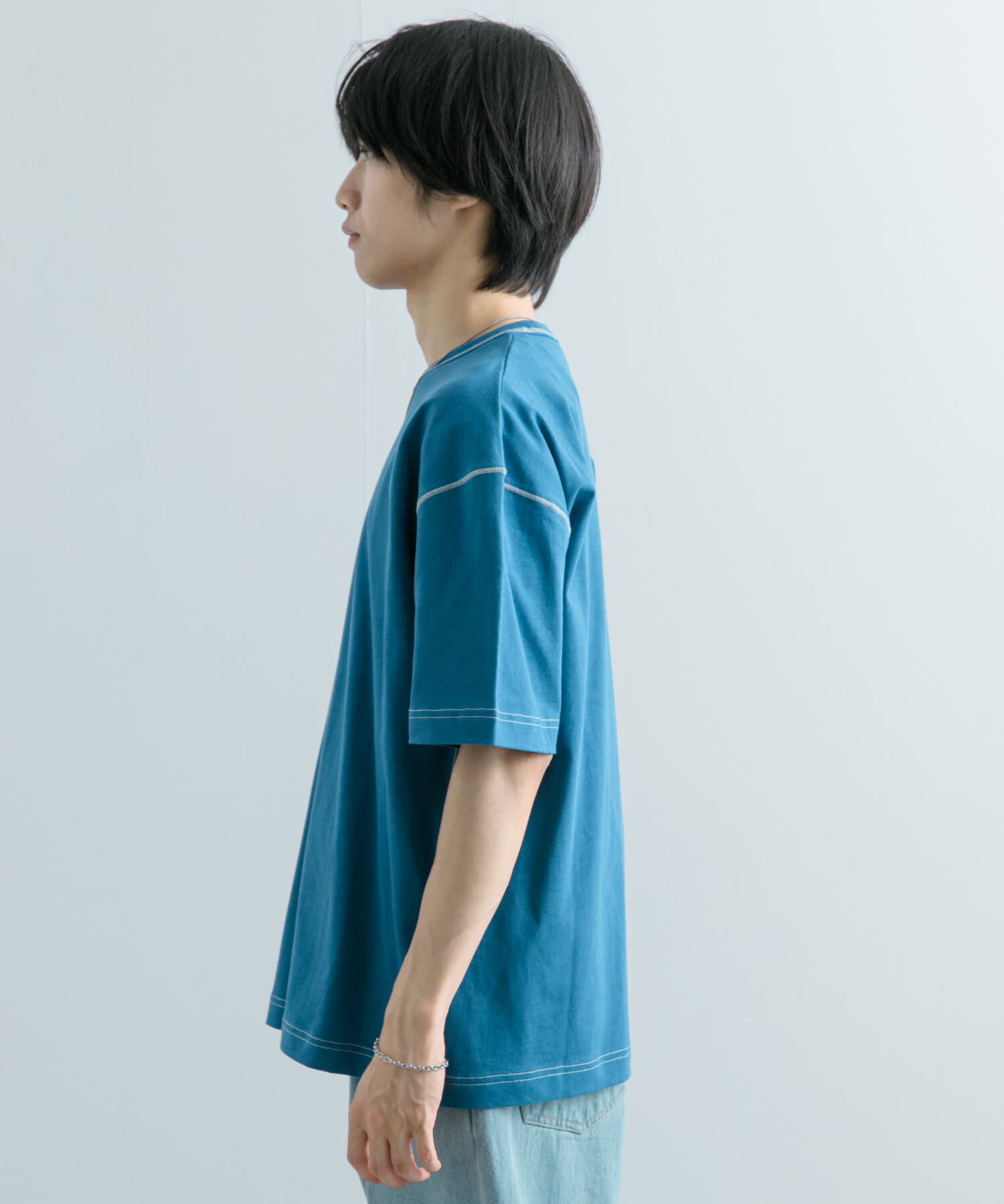 SENSE OF PLACE by URBAN RESEARCH「『ユニセックス』ハイショクステッチデザインT(5分袖)」|Tシャツ・カットソー|
