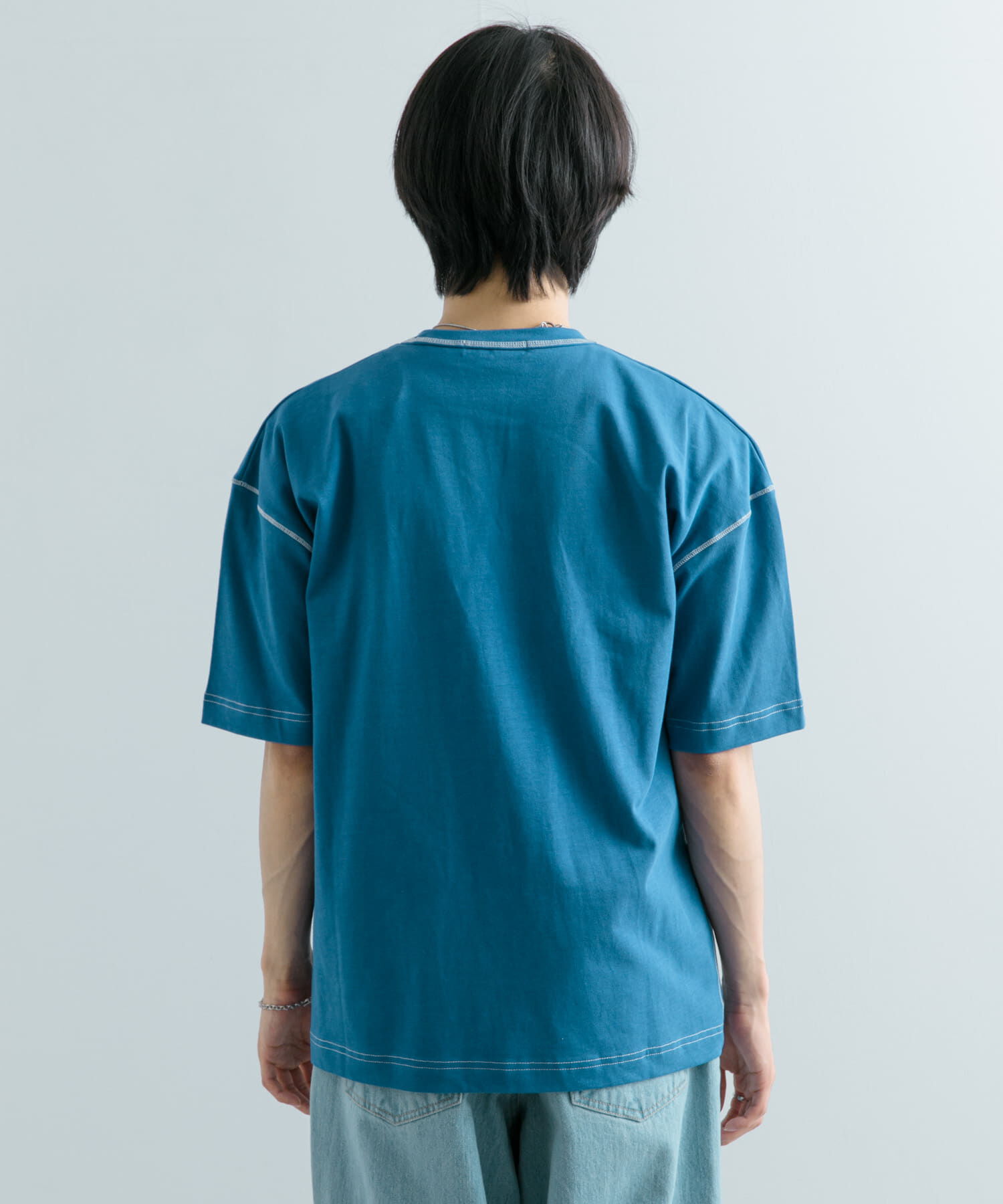 SENSE OF PLACE by URBAN RESEARCH「『ユニセックス』ハイショクステッチデザインT(5分袖)」|Tシャツ・カットソー|