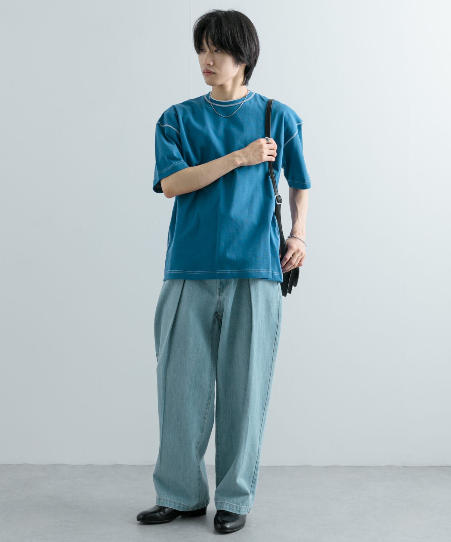 SENSE OF PLACE by URBAN RESEARCH「『ユニセックス』ハイショクステッチデザインT(5分袖)」|Tシャツ・カットソー|