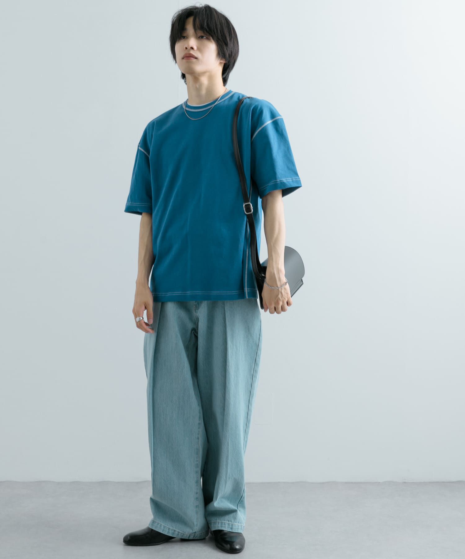 SENSE OF PLACE by URBAN RESEARCH「『ユニセックス』ハイショクステッチデザインT(5分袖)」|Tシャツ・カットソー|