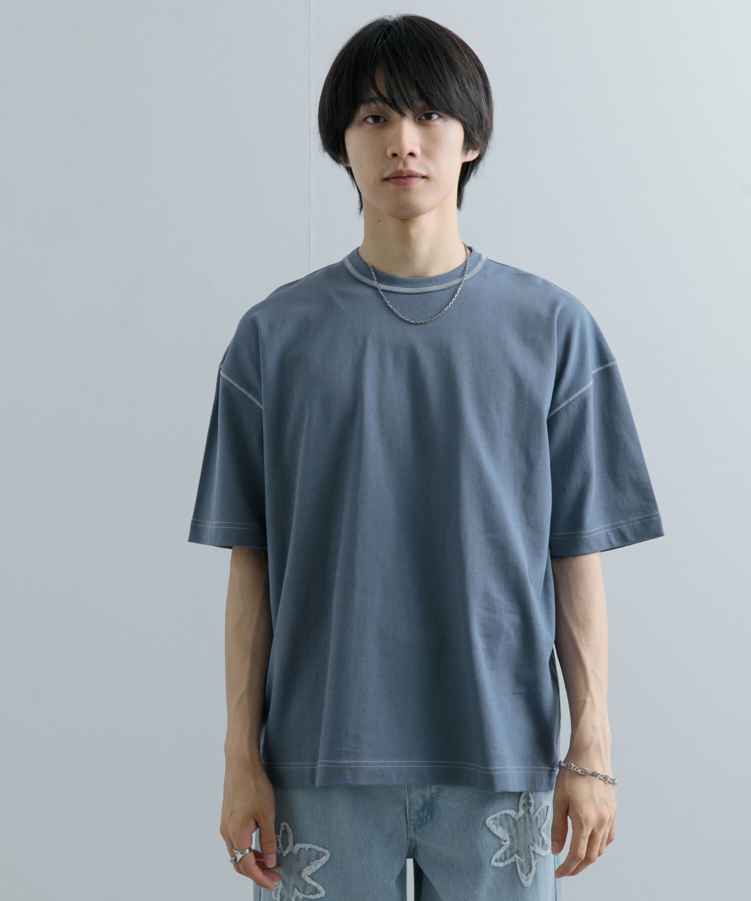 SENSE OF PLACE by URBAN RESEARCH「『ユニセックス』ハイショクステッチデザインT(5分袖)」|Tシャツ・カットソー|