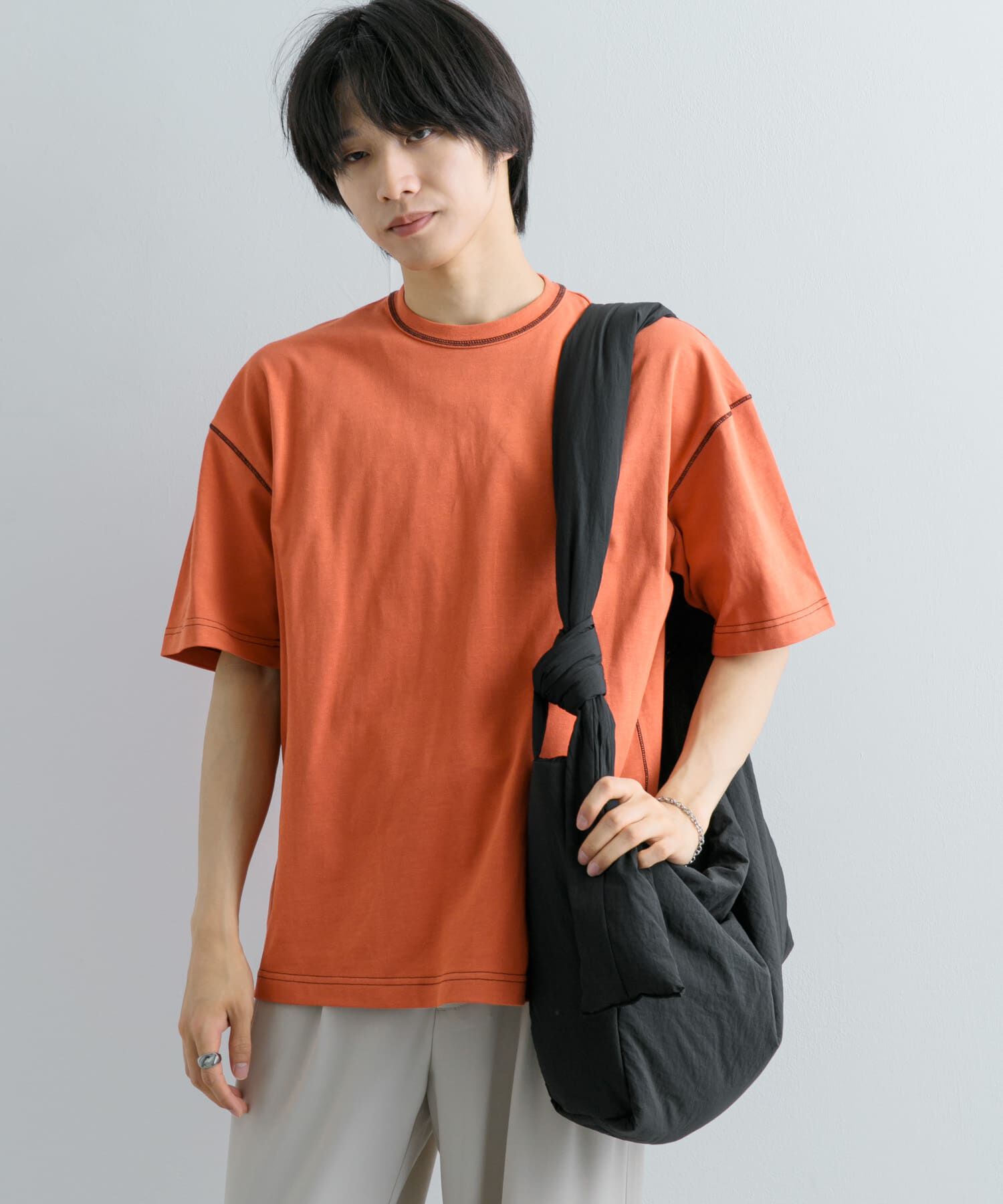 SENSE OF PLACE by URBAN RESEARCH「『ユニセックス』ハイショクステッチデザインT(5分袖)」|Tシャツ・カットソー|