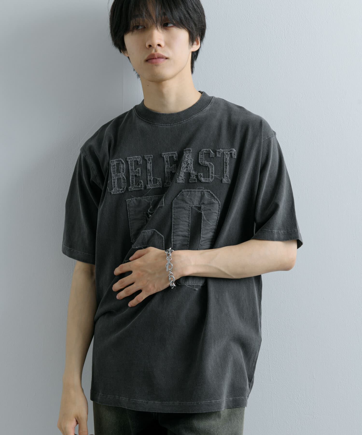 SENSE OF PLACE by URBAN RESEARCH「フェードナンバリングTシャツ(5分袖)」|Tシャツ・カットソー|