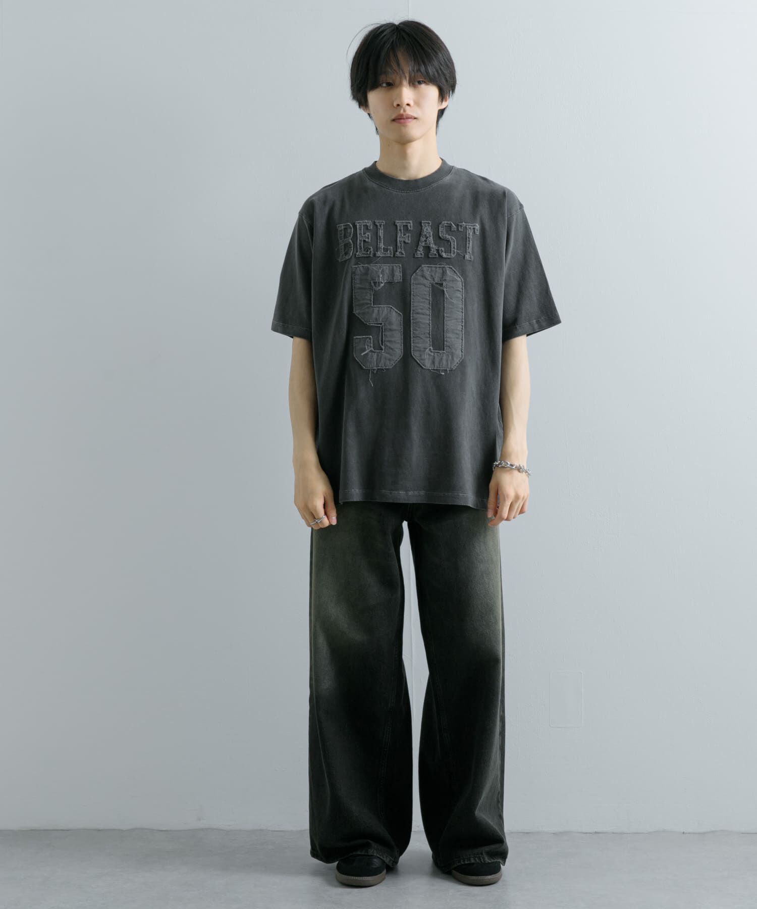 SENSE OF PLACE by URBAN RESEARCH「フェードナンバリングTシャツ(5分袖)」|Tシャツ・カットソー|