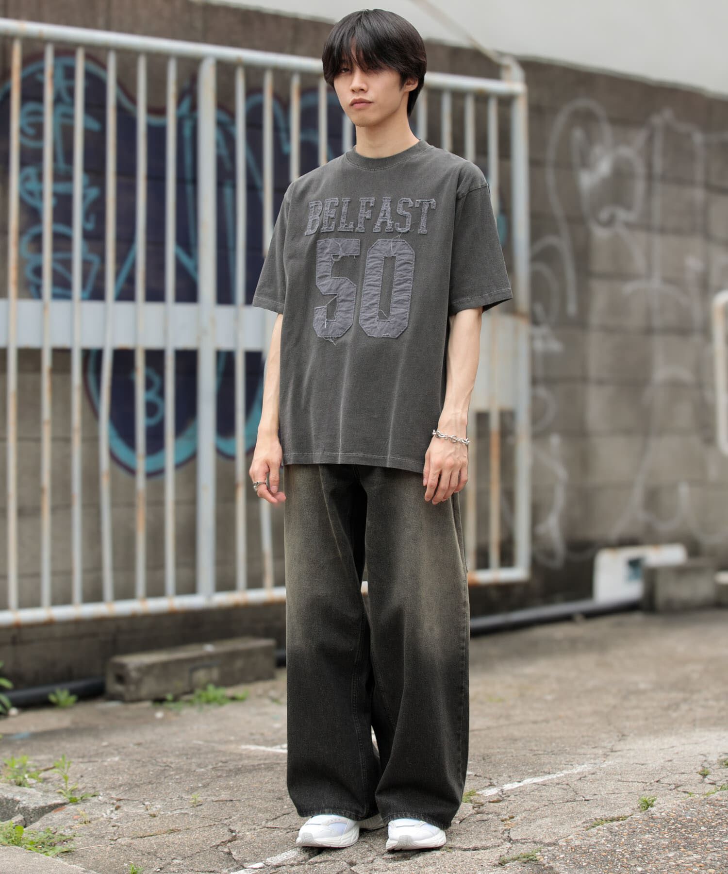 SENSE OF PLACE by URBAN RESEARCH「フェードナンバリングTシャツ(5分袖)」|Tシャツ・カットソー|