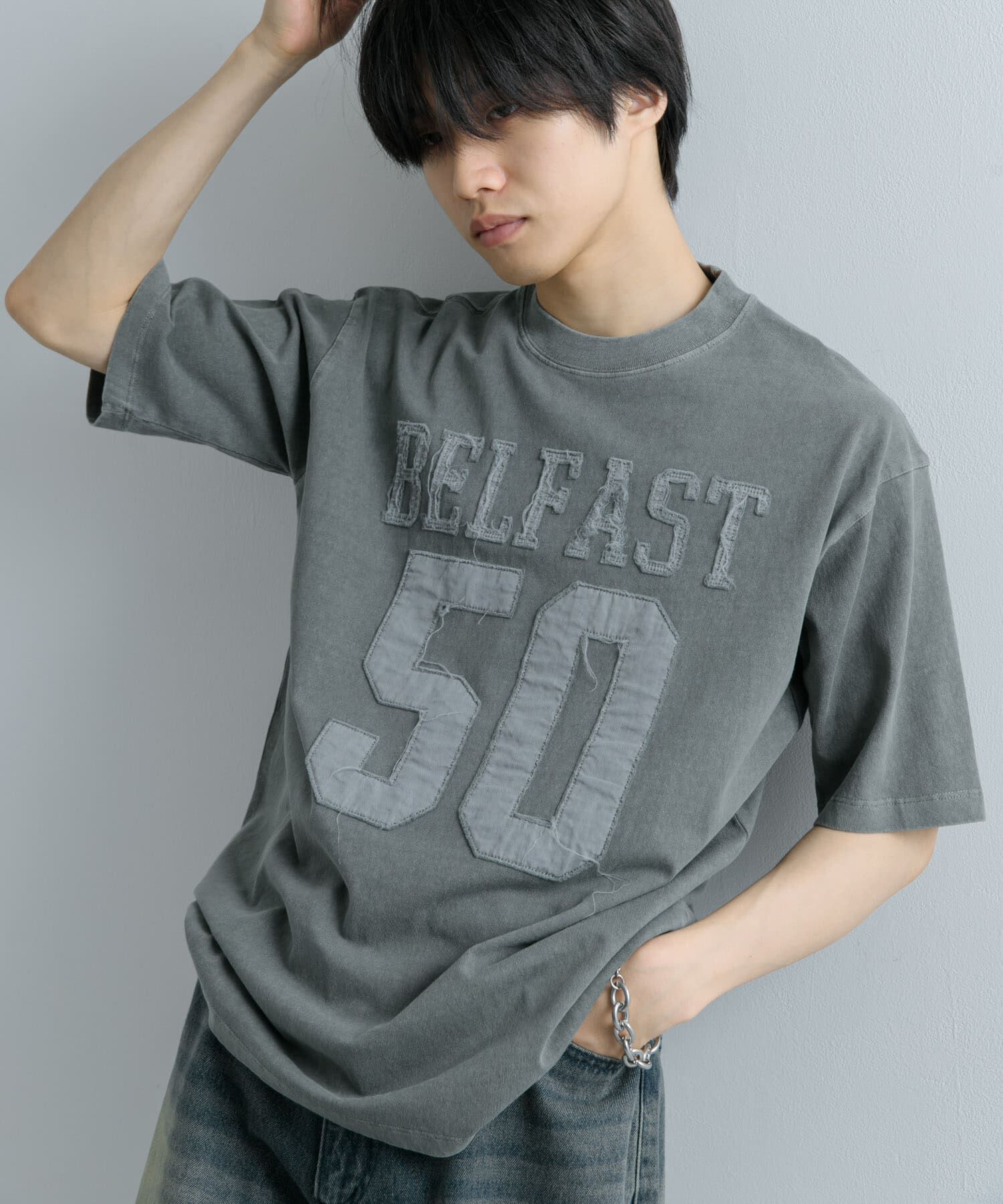 SENSE OF PLACE by URBAN RESEARCH「フェードナンバリングTシャツ(5分袖)」|Tシャツ・カットソー|