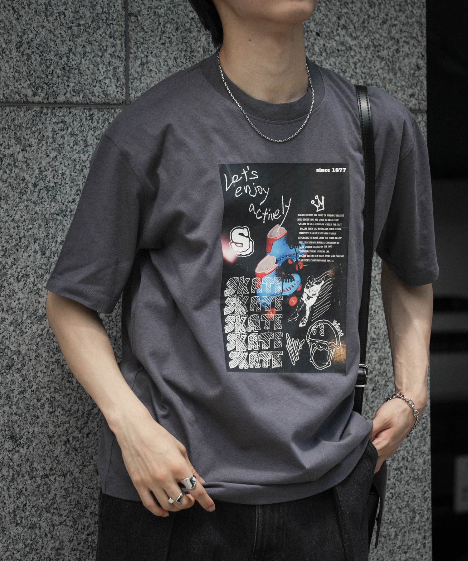 SENSE OF PLACE by URBAN RESEARCH「フォトグラフィックTシャツ A」|Tシャツ・カットソー|チャコールグレー