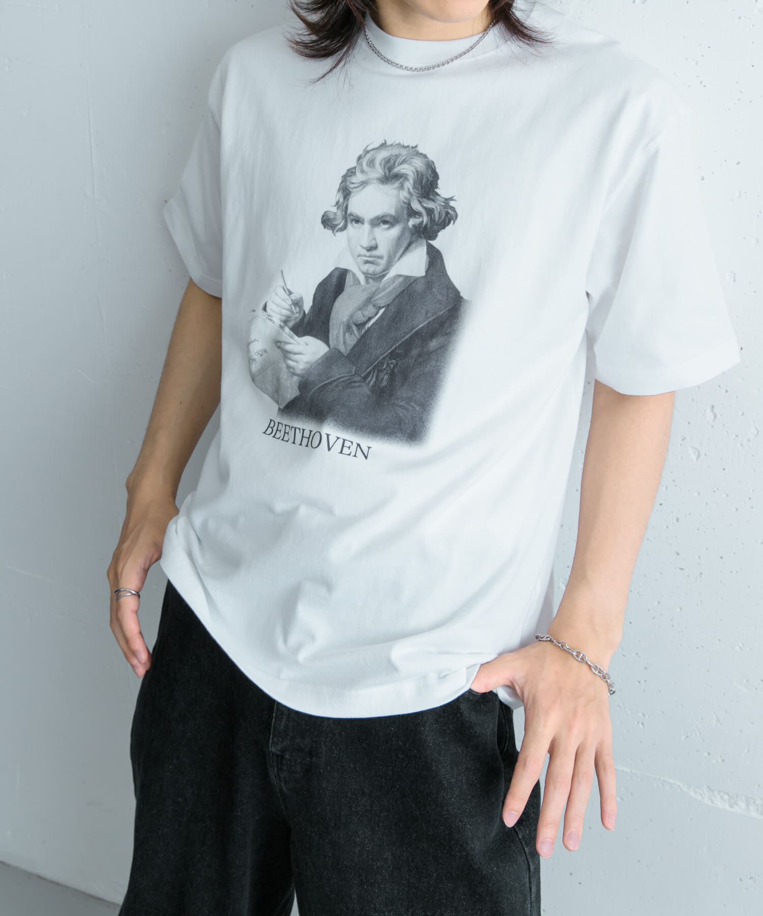 SENSE OF PLACE by URBAN RESEARCH「ヴィンテージライクTシャツ(ベートーヴェン)」|Tシャツ・カットソー|