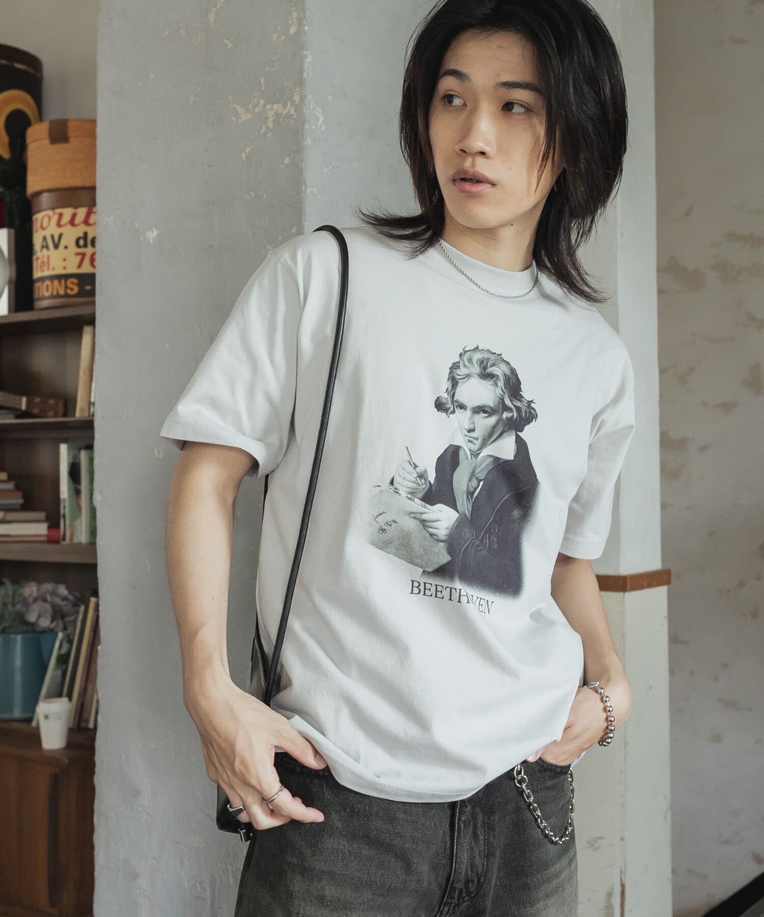 SENSE OF PLACE by URBAN RESEARCH「ヴィンテージライクTシャツ(ベートーヴェン)」|Tシャツ・カットソー|
