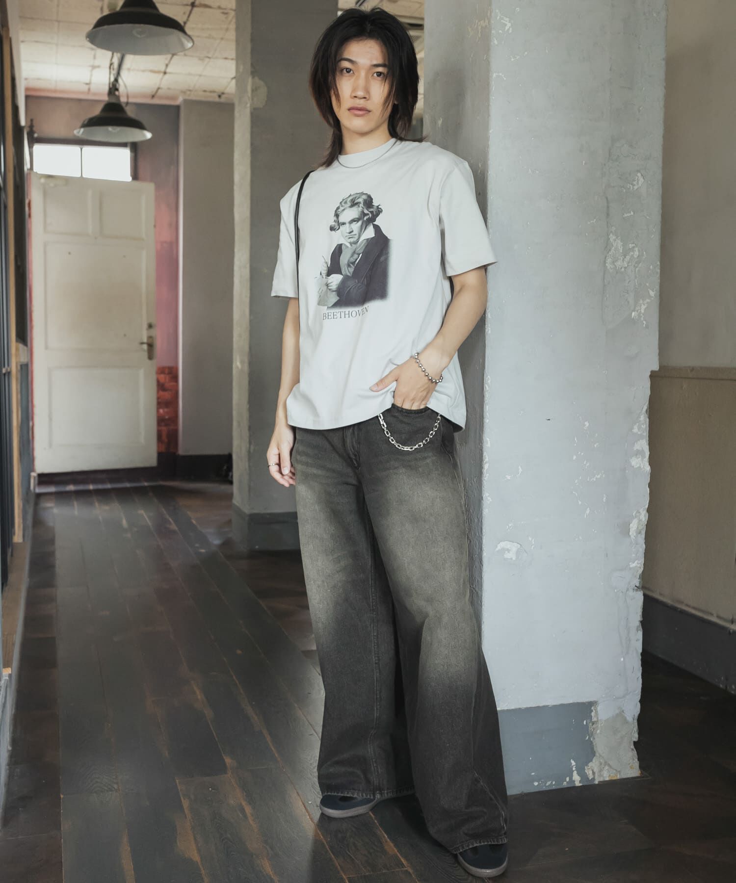 SENSE OF PLACE by URBAN RESEARCH「ヴィンテージライクTシャツ(ベートーヴェン)」|Tシャツ・カットソー|