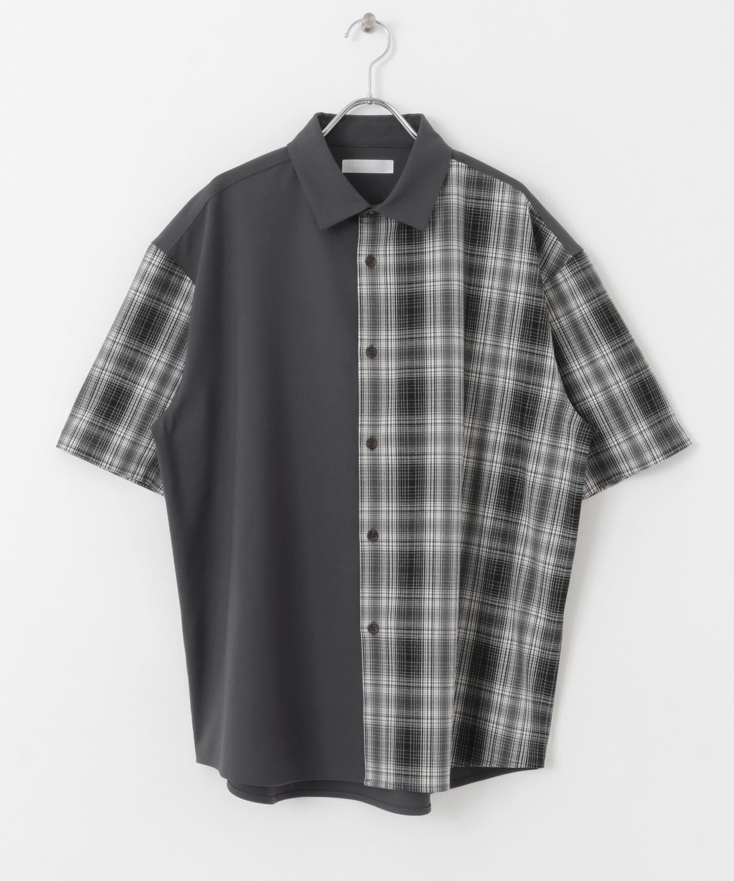 SENSE OF PLACE by URBAN RESEARCH「チェックブロックドルーズシャツ(5分袖)」|シャツ・ブラウス|