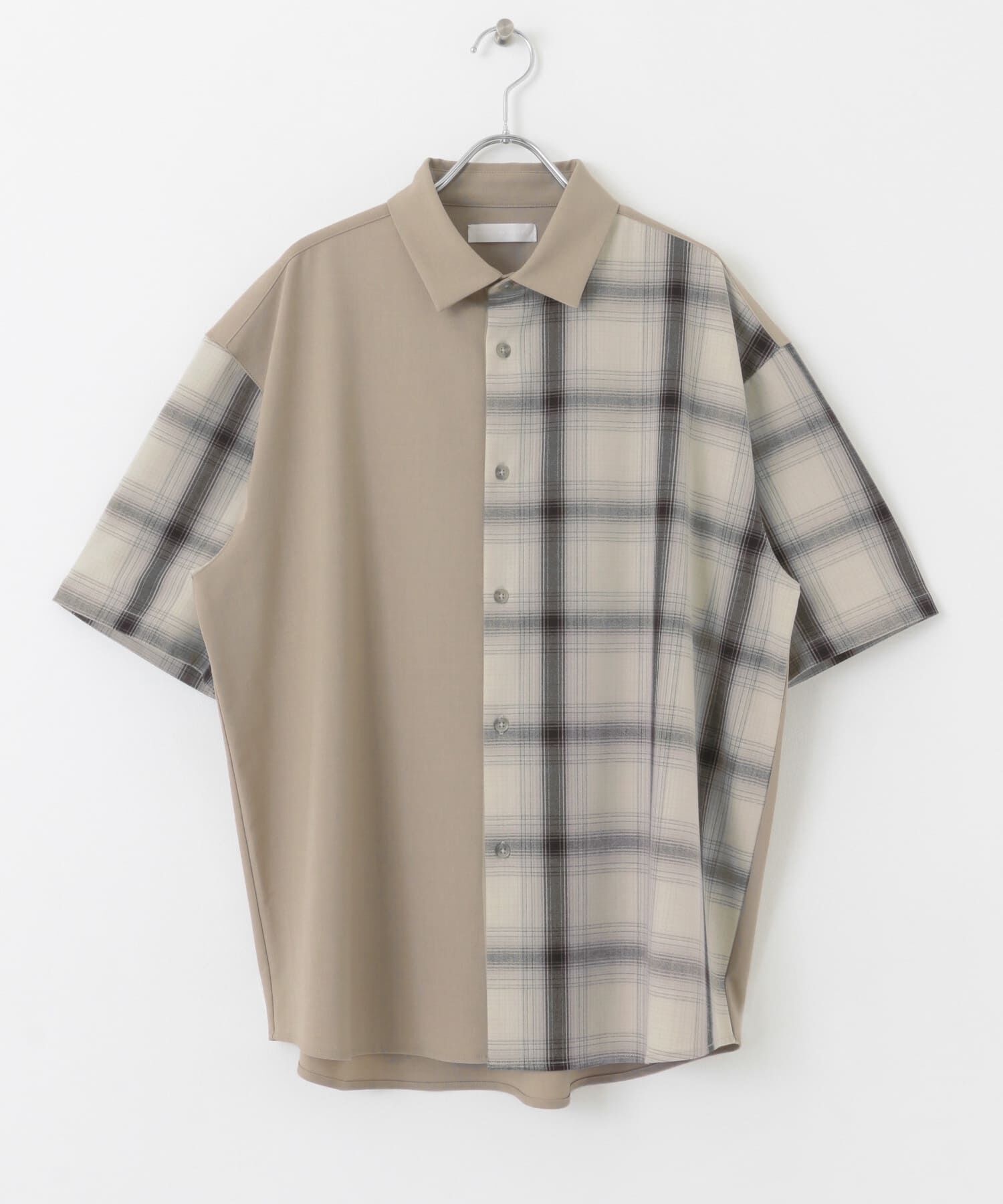 SENSE OF PLACE by URBAN RESEARCH「チェックブロックドルーズシャツ(5分袖)」|シャツ・ブラウス|