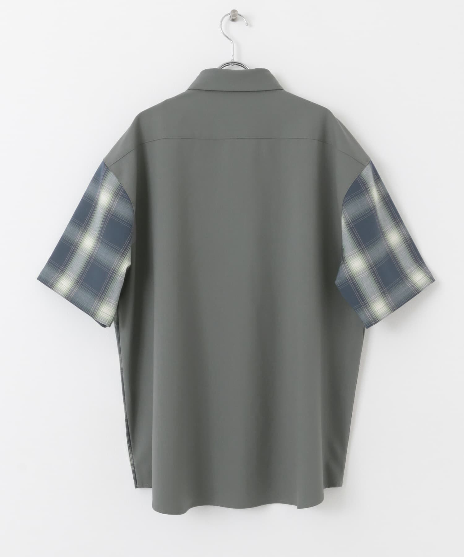 SENSE OF PLACE by URBAN RESEARCH「チェックブロックドルーズシャツ(5分袖)」|シャツ・ブラウス|