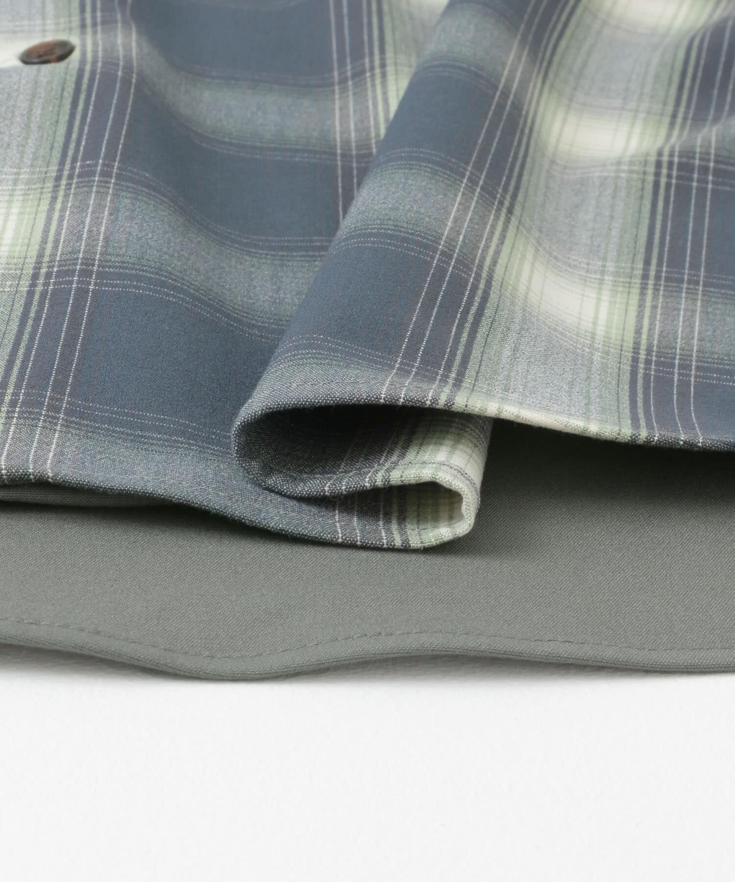 SENSE OF PLACE by URBAN RESEARCH「チェックブロックドルーズシャツ(5分袖)」|シャツ・ブラウス|