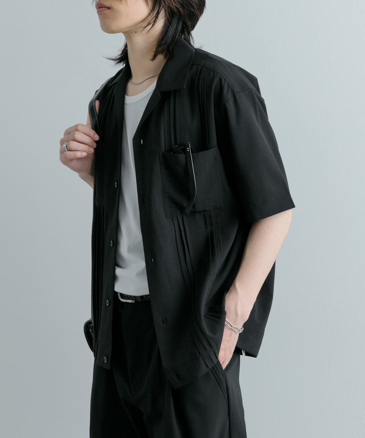 SENSE OF PLACE by URBAN RESEARCH「『セットアップ対応』 『UR TECH DRYLUXE』リネンライクキューバシャツ」|シャツ・ブラウス|