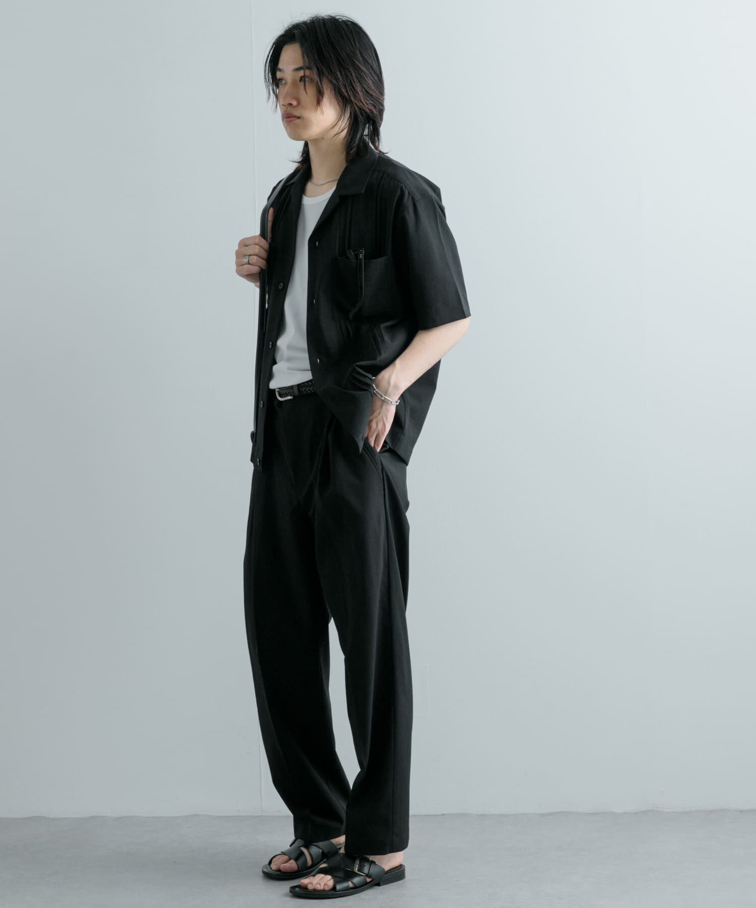 SENSE OF PLACE by URBAN RESEARCH「『セットアップ対応』 『UR TECH DRYLUXE』リネンライクキューバシャツ」|シャツ・ブラウス|