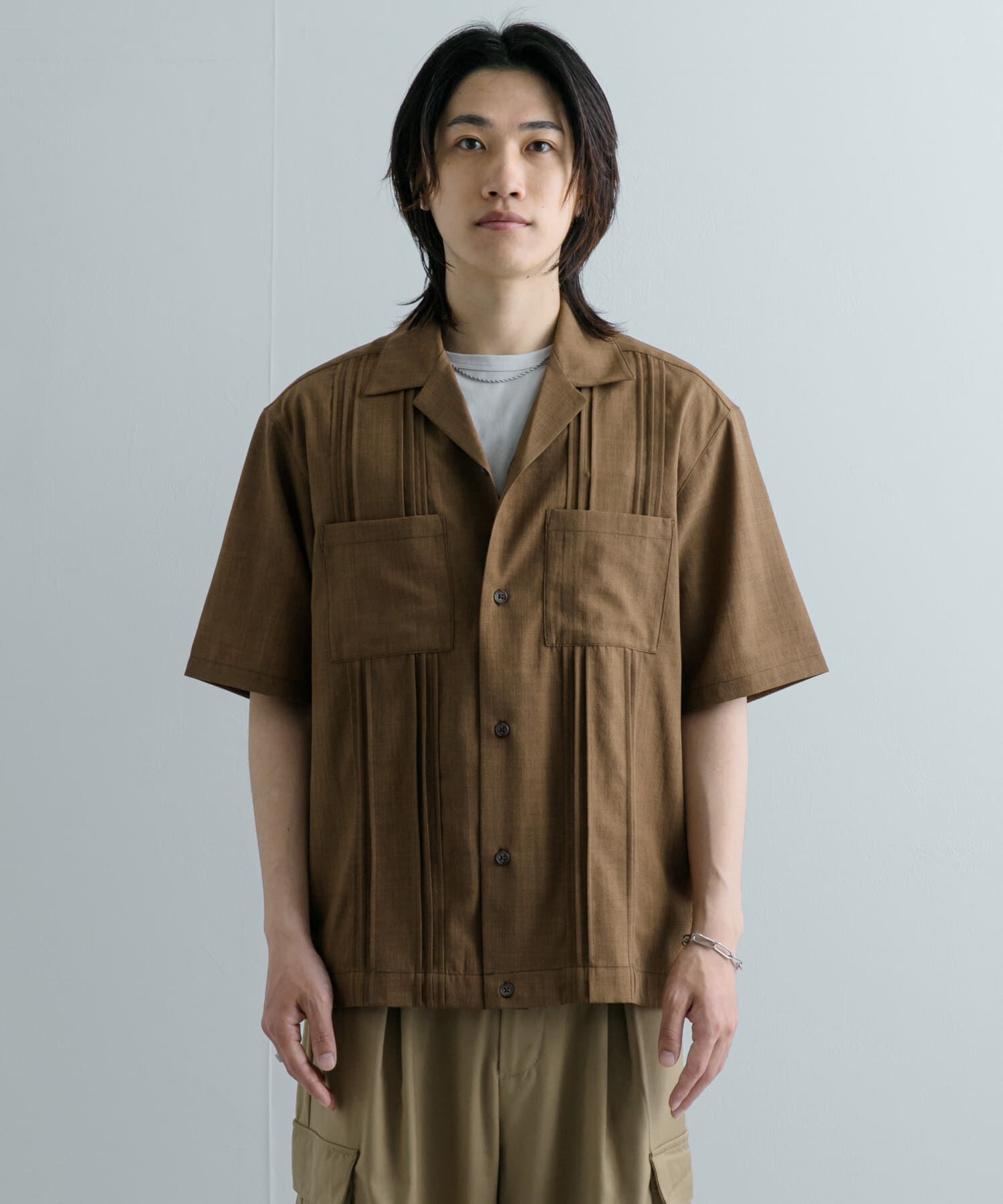 SENSE OF PLACE by URBAN RESEARCH「『セットアップ対応』 『UR TECH DRYLUXE』リネンライクキューバシャツ」|シャツ・ブラウス|