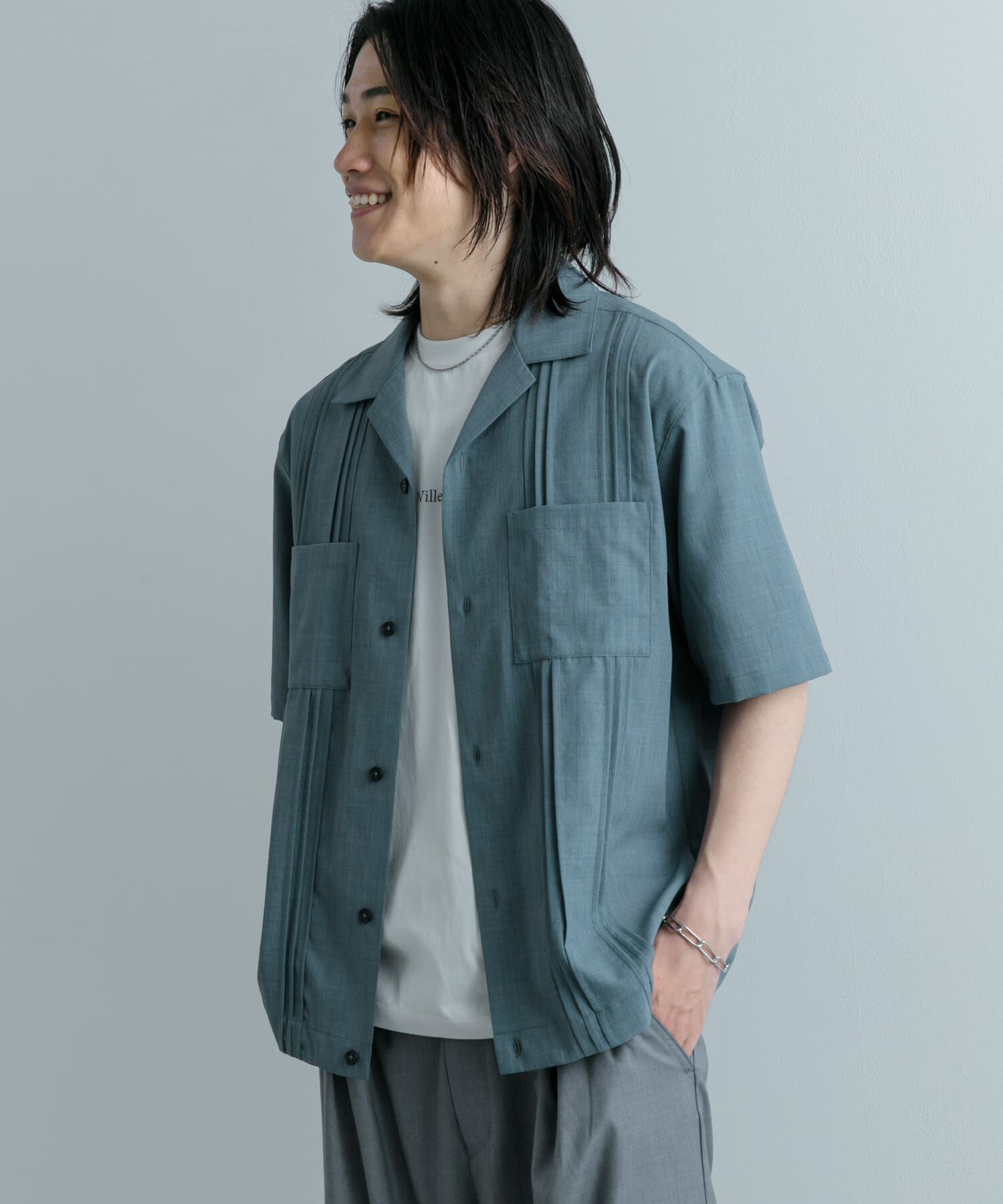 SENSE OF PLACE by URBAN RESEARCH「『セットアップ対応』 『UR TECH DRYLUXE』リネンライクキューバシャツ」|シャツ・ブラウス|