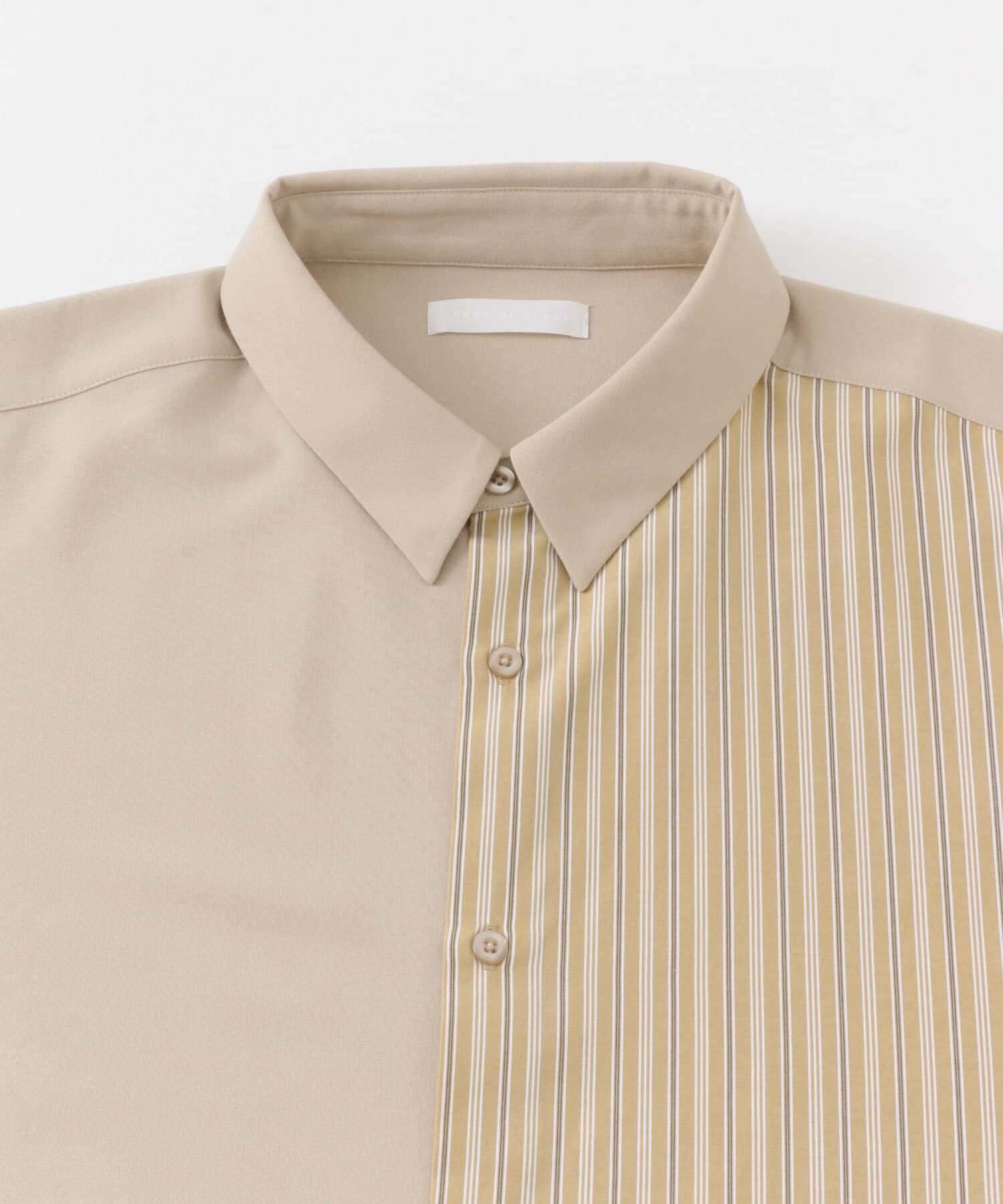 SENSE OF PLACE by URBAN RESEARCH「ストライプブロックドシャツ(5分袖)」|シャツ・ブラウス|