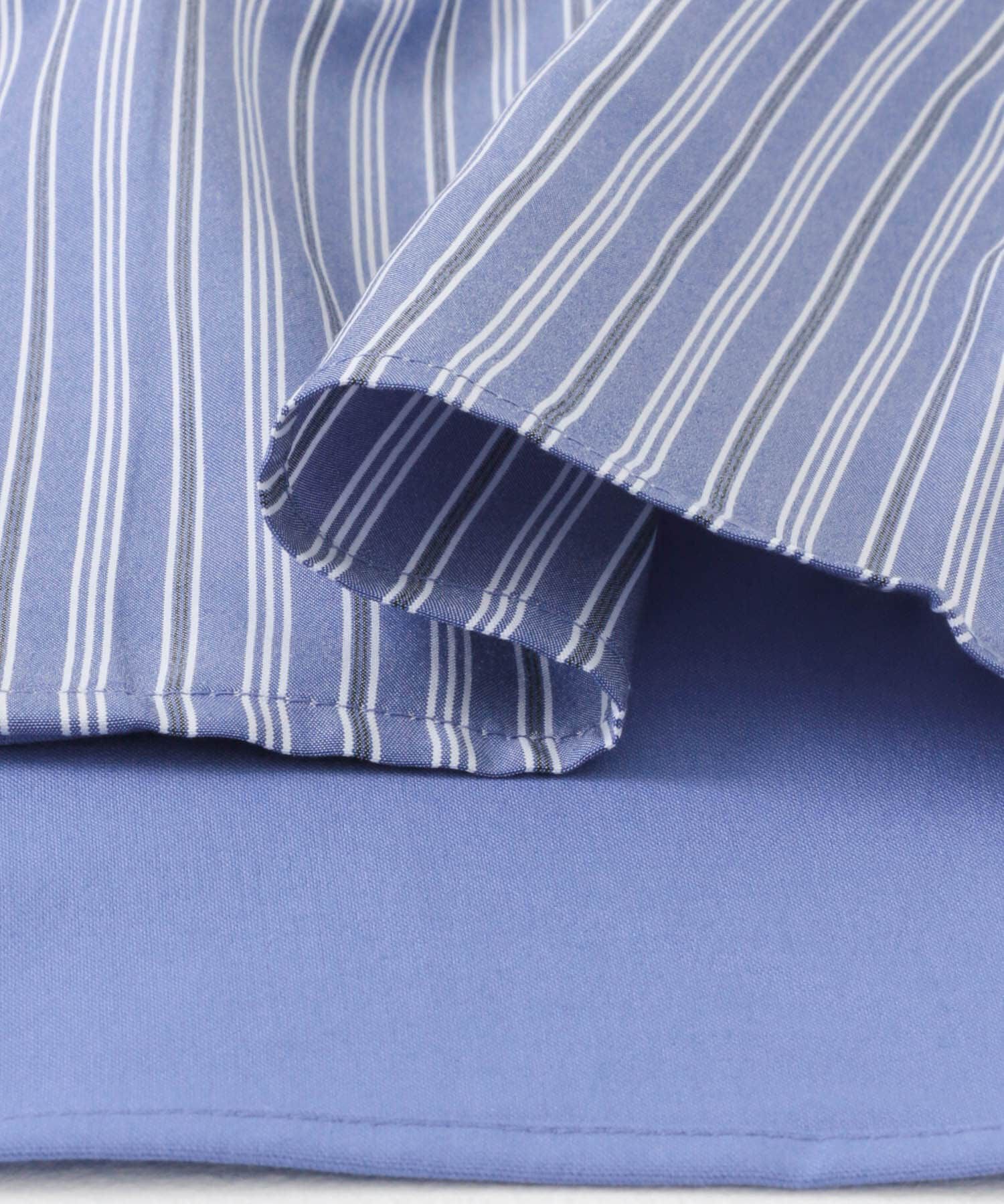 SENSE OF PLACE by URBAN RESEARCH「ストライプブロックドシャツ(5分袖)」|シャツ・ブラウス|