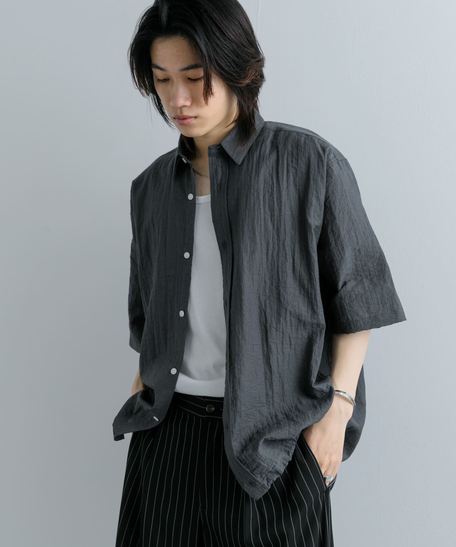 SENSE OF PLACE by URBAN RESEARCH「ドローコードレギュラーカラーシャツ」|シャツ・ブラウス|