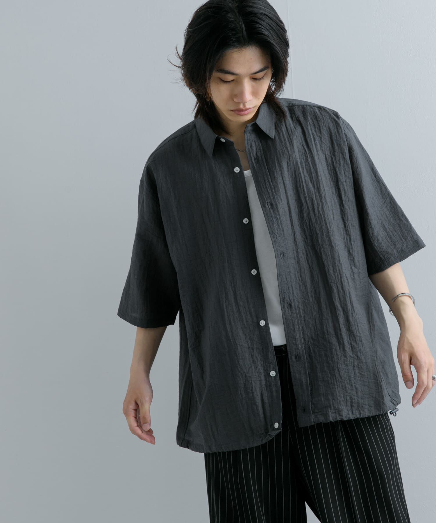 SENSE OF PLACE by URBAN RESEARCH「ドローコードレギュラーカラーシャツ」|シャツ・ブラウス|