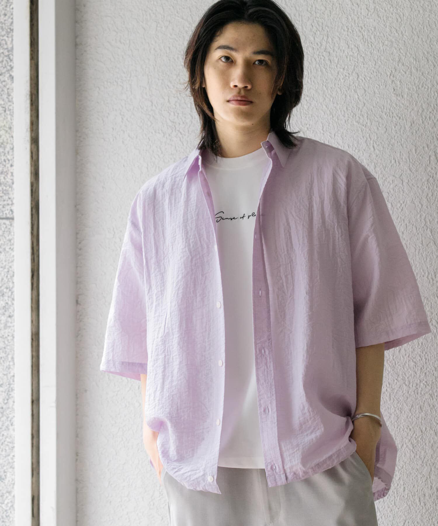 SENSE OF PLACE by URBAN RESEARCH「ドローコードレギュラーカラーシャツ」|シャツ・ブラウス|