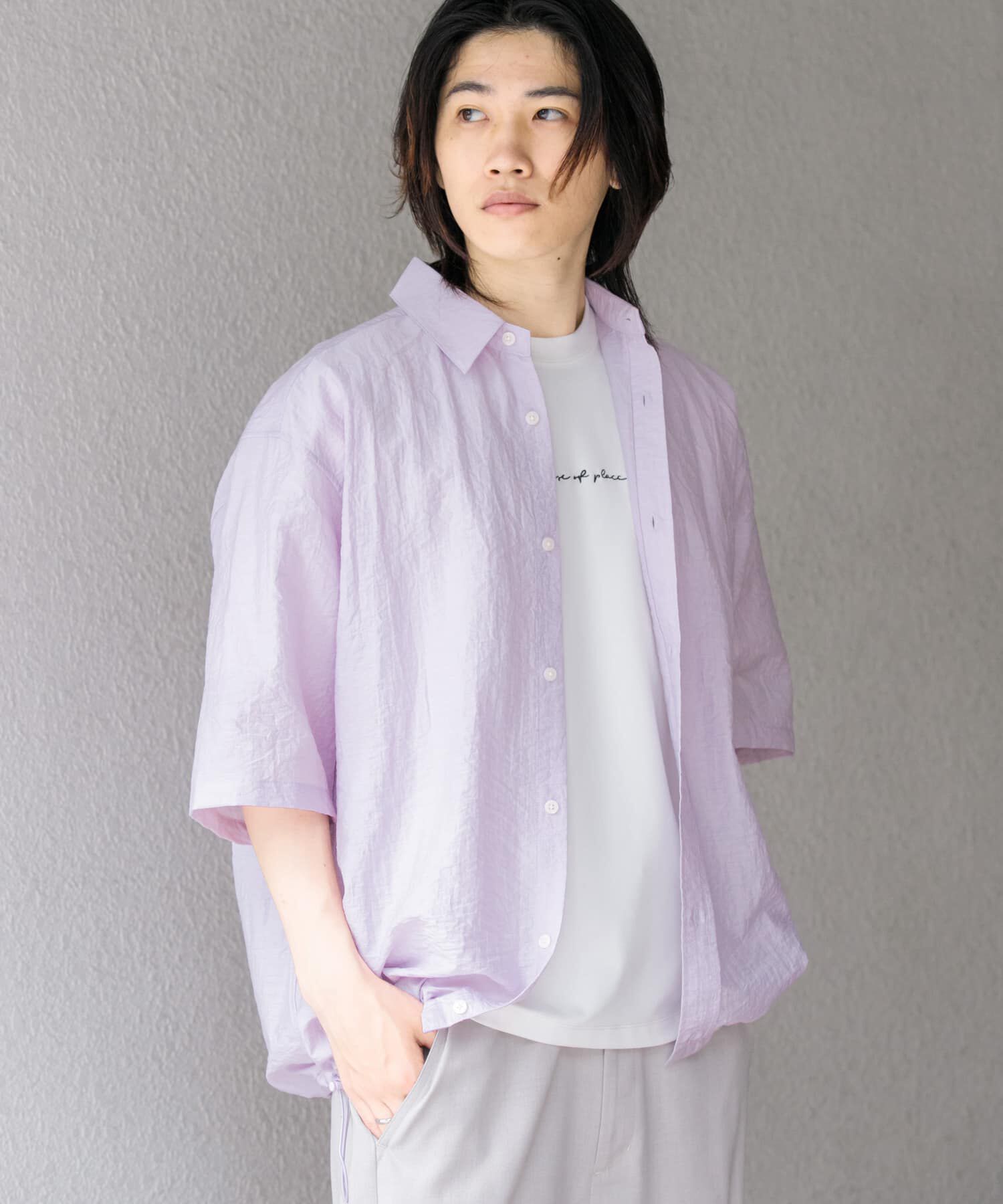 SENSE OF PLACE by URBAN RESEARCH「ドローコードレギュラーカラーシャツ」|シャツ・ブラウス|