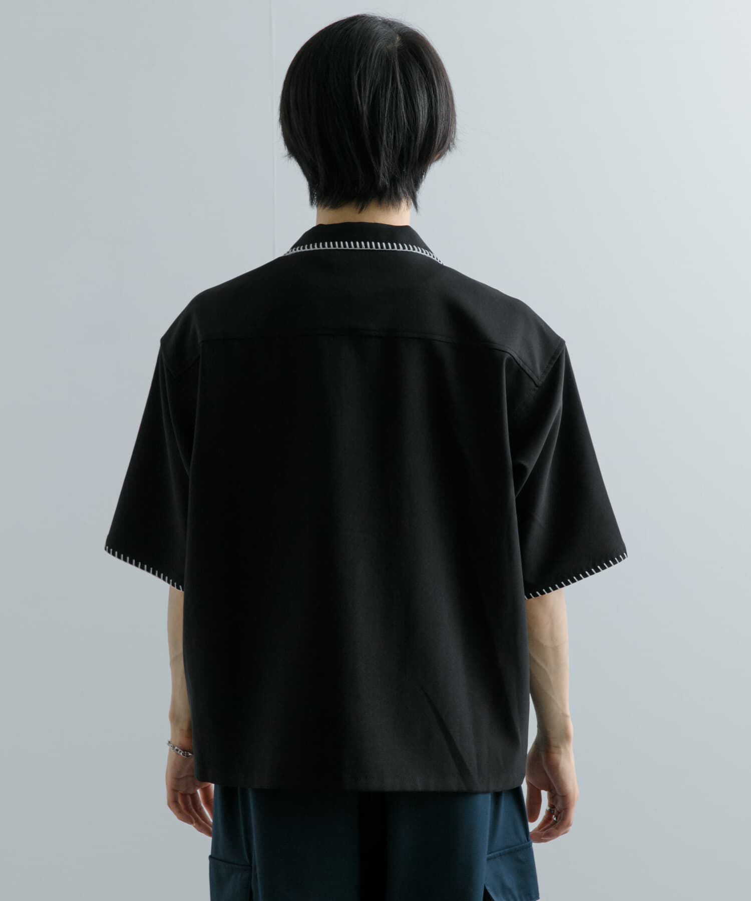 SENSE OF PLACE by URBAN RESEARCH「ブランケットステッチショートスリーブシャツ」|シャツ・ブラウス|