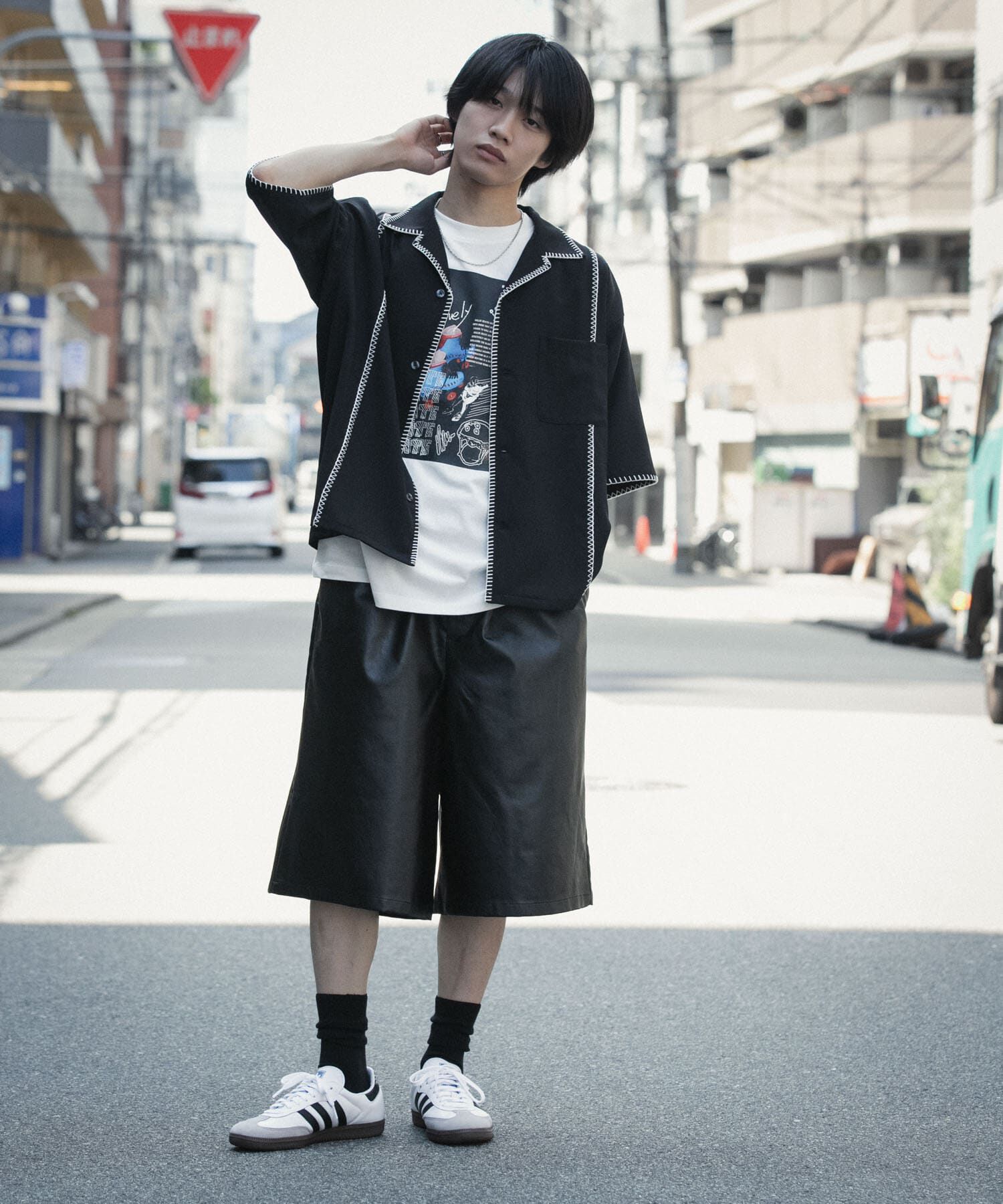 SENSE OF PLACE by URBAN RESEARCH「ブランケットステッチショートスリーブシャツ」|シャツ・ブラウス|