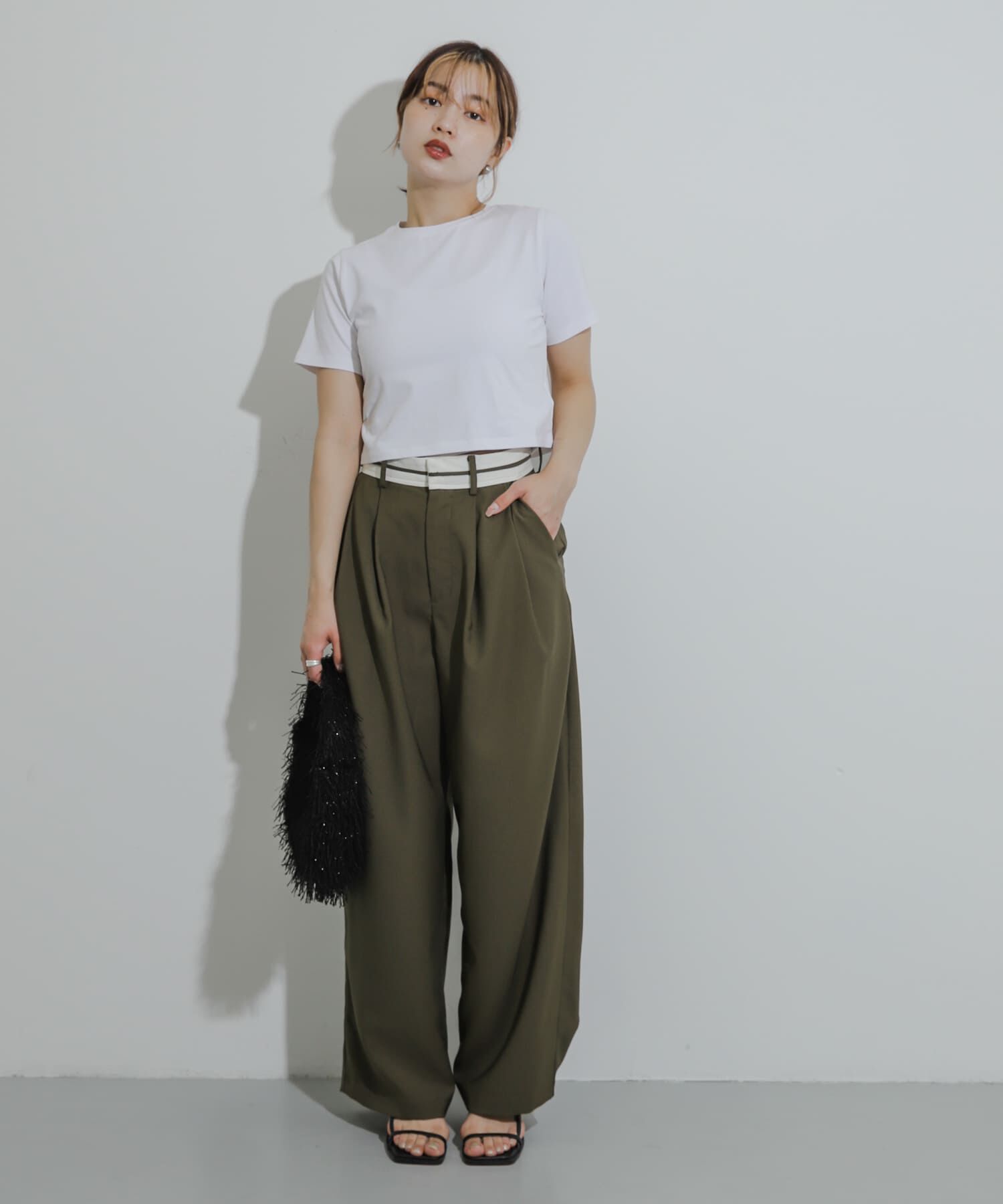 SENSE OF PLACE by URBAN RESEARCH「クロップドTシャツ(半袖)」|Tシャツ・カットソー|