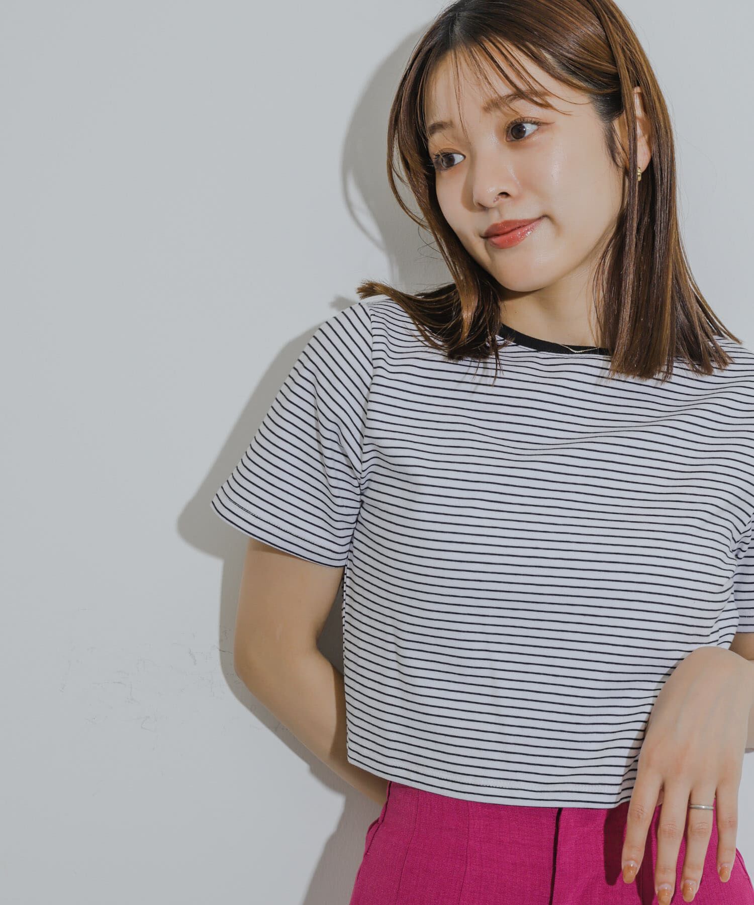 SENSE OF PLACE by URBAN RESEARCH「クロップドTシャツ(半袖)」|Tシャツ・カットソー|