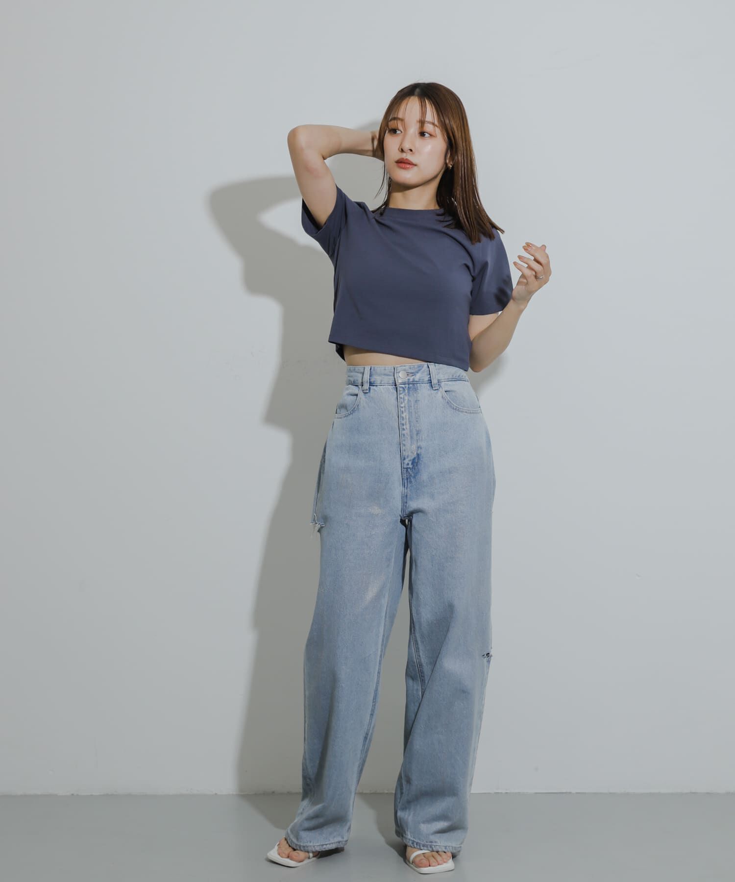 SENSE OF PLACE by URBAN RESEARCH「クロップドTシャツ(半袖)」|Tシャツ・カットソー|