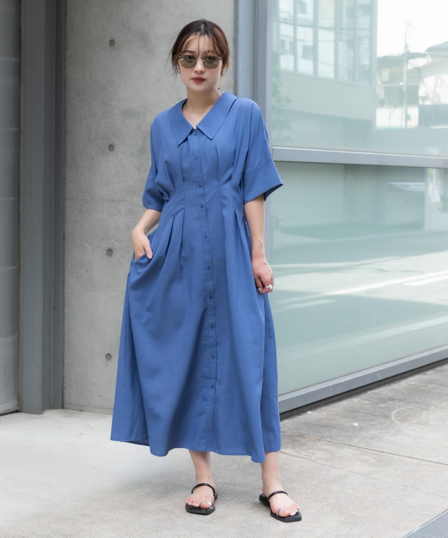 SENSE OF PLACE by URBAN RESEARCH「ウエストタックシャツワンピース」|ワンピース|