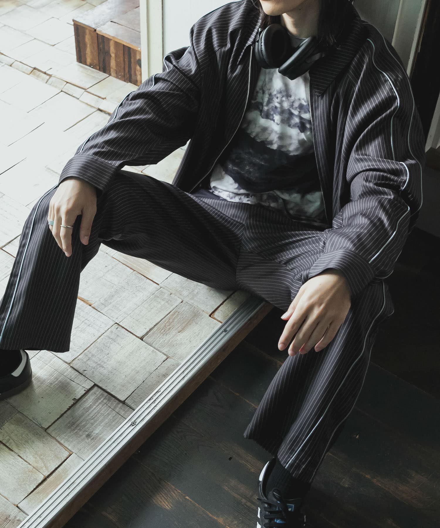 SENSE OF PLACE by URBAN RESEARCH「サイドラインピンストライプジップシャツ」|シャツ・ブラウス|