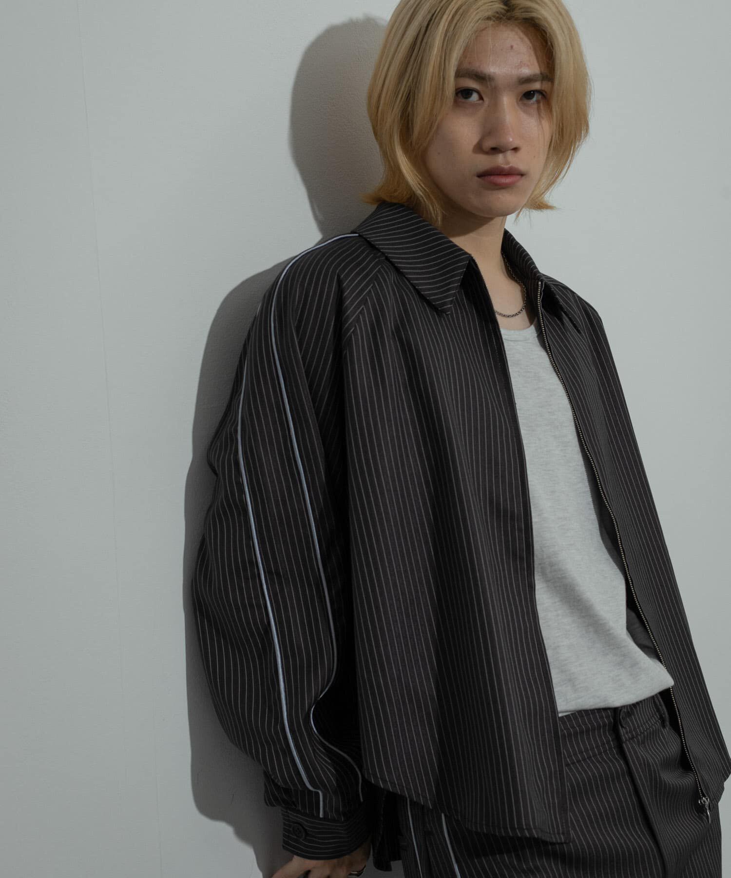 SENSE OF PLACE by URBAN RESEARCH「サイドラインピンストライプジップシャツ」|シャツ・ブラウス|