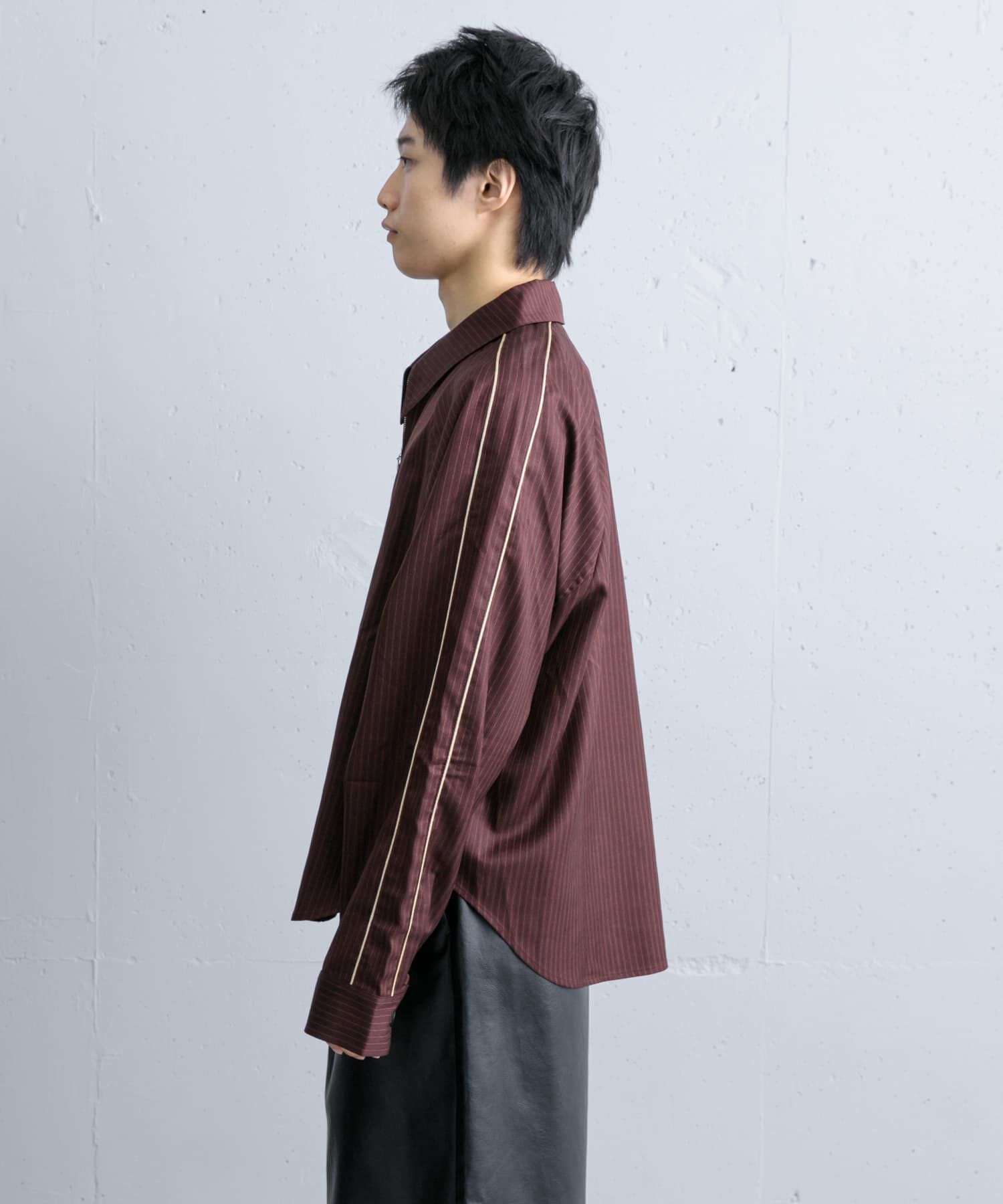 SENSE OF PLACE by URBAN RESEARCH「サイドラインピンストライプジップシャツ」|シャツ・ブラウス|