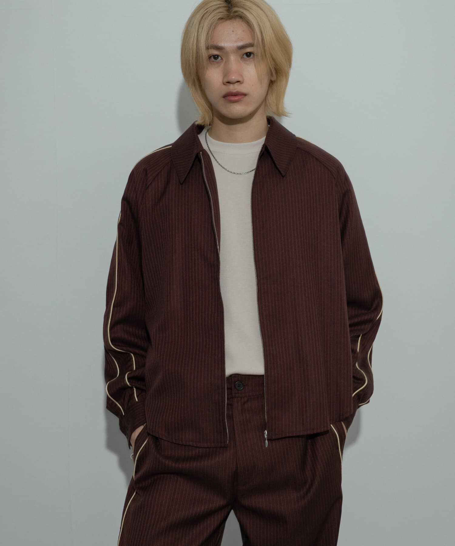 SENSE OF PLACE by URBAN RESEARCH「サイドラインピンストライプジップシャツ」|シャツ・ブラウス|