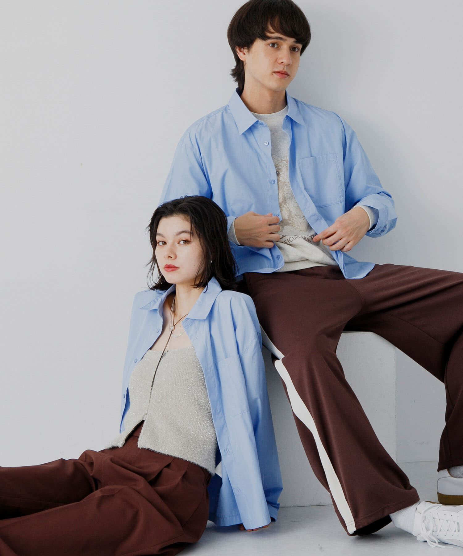 SENSE OF PLACE by URBAN RESEARCH「『ユニセックス』アソートボクシーシャツ」|シャツ・ブラウス|ブルー