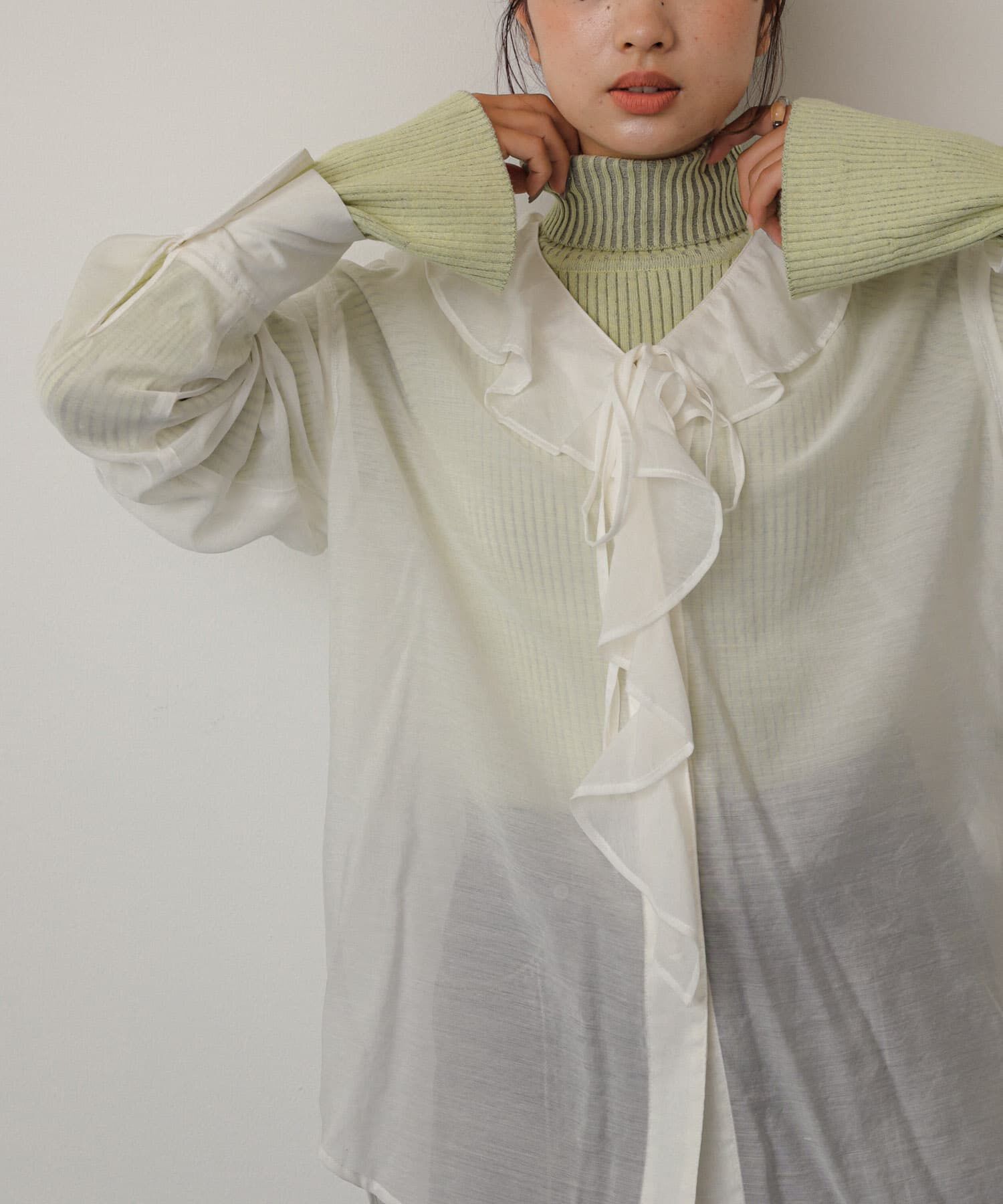 SENSE OF PLACE by URBAN RESEARCH「フリルカラーブラウス」|シャツ・ブラウス|