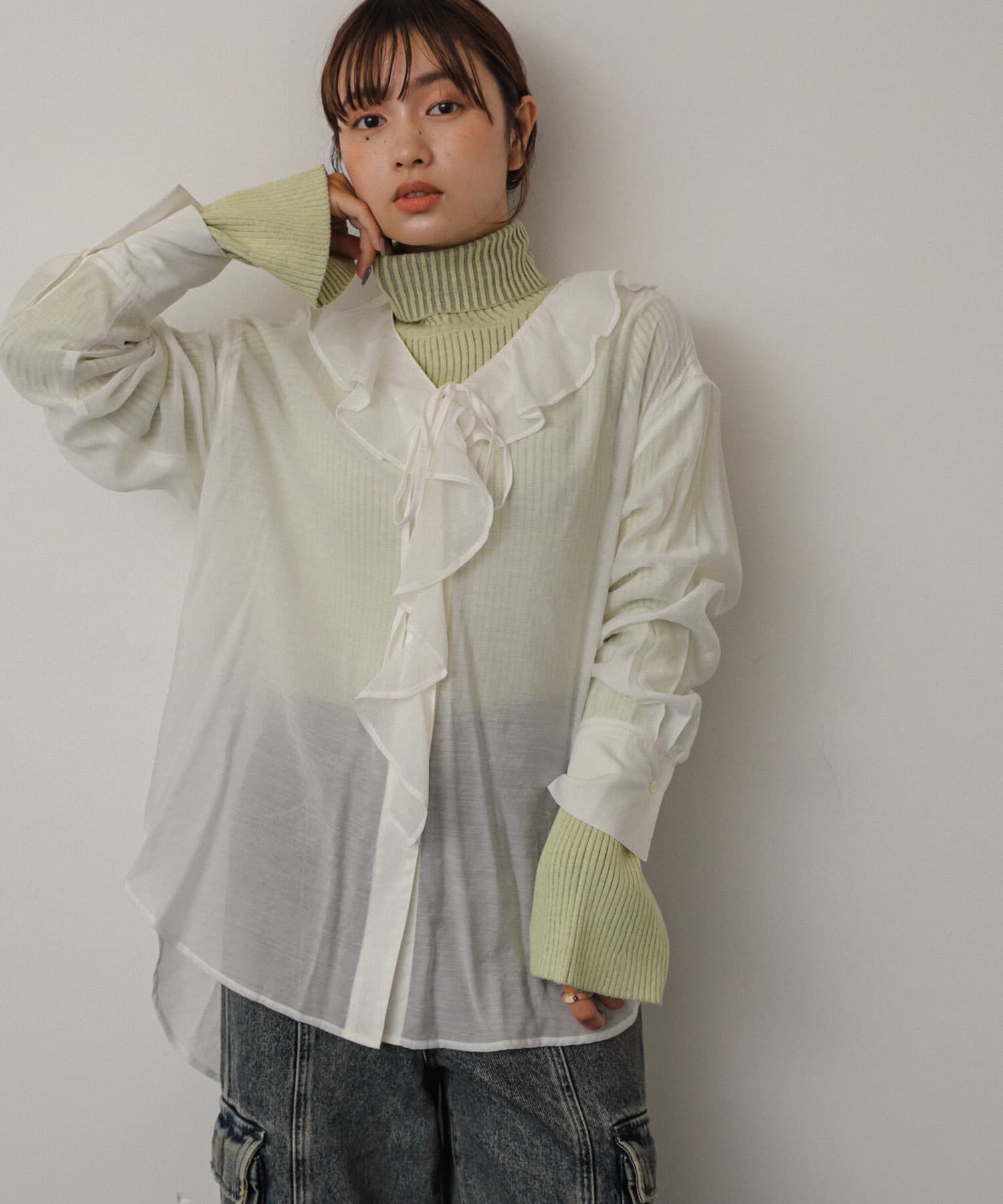 SENSE OF PLACE by URBAN RESEARCH「フリルカラーブラウス」|シャツ・ブラウス|