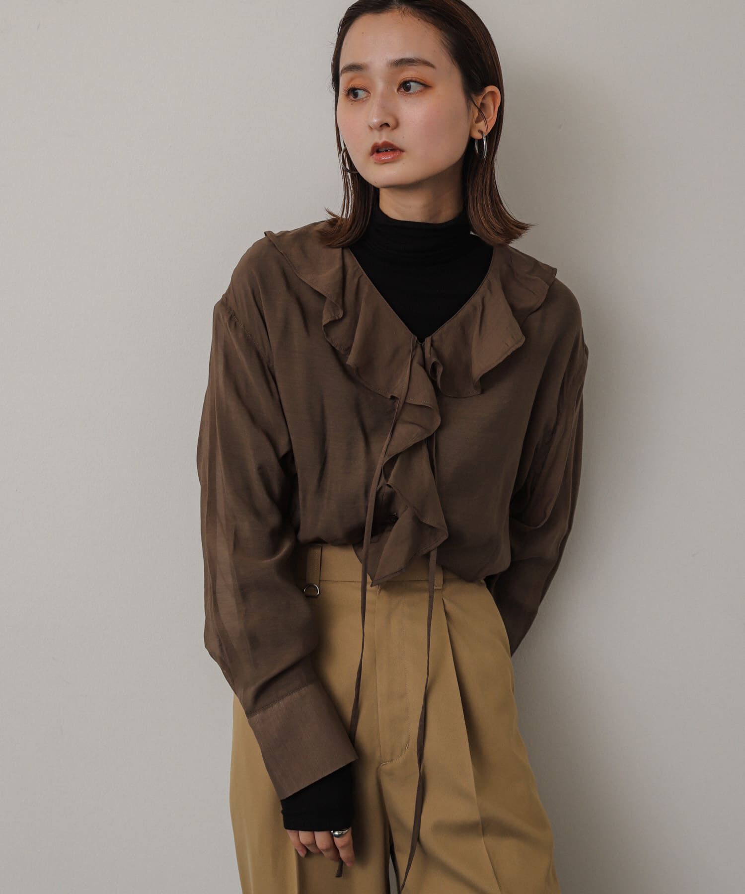 SENSE OF PLACE by URBAN RESEARCH「フリルカラーブラウス」|シャツ・ブラウス|