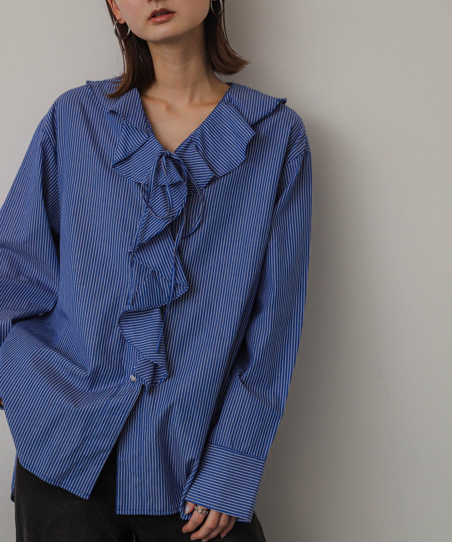 SENSE OF PLACE by URBAN RESEARCH「フリルカラーブラウス」|シャツ・ブラウス|