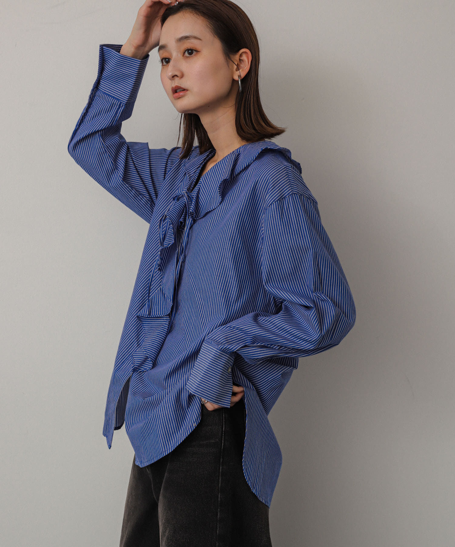 SENSE OF PLACE by URBAN RESEARCH「フリルカラーブラウス」|シャツ・ブラウス|