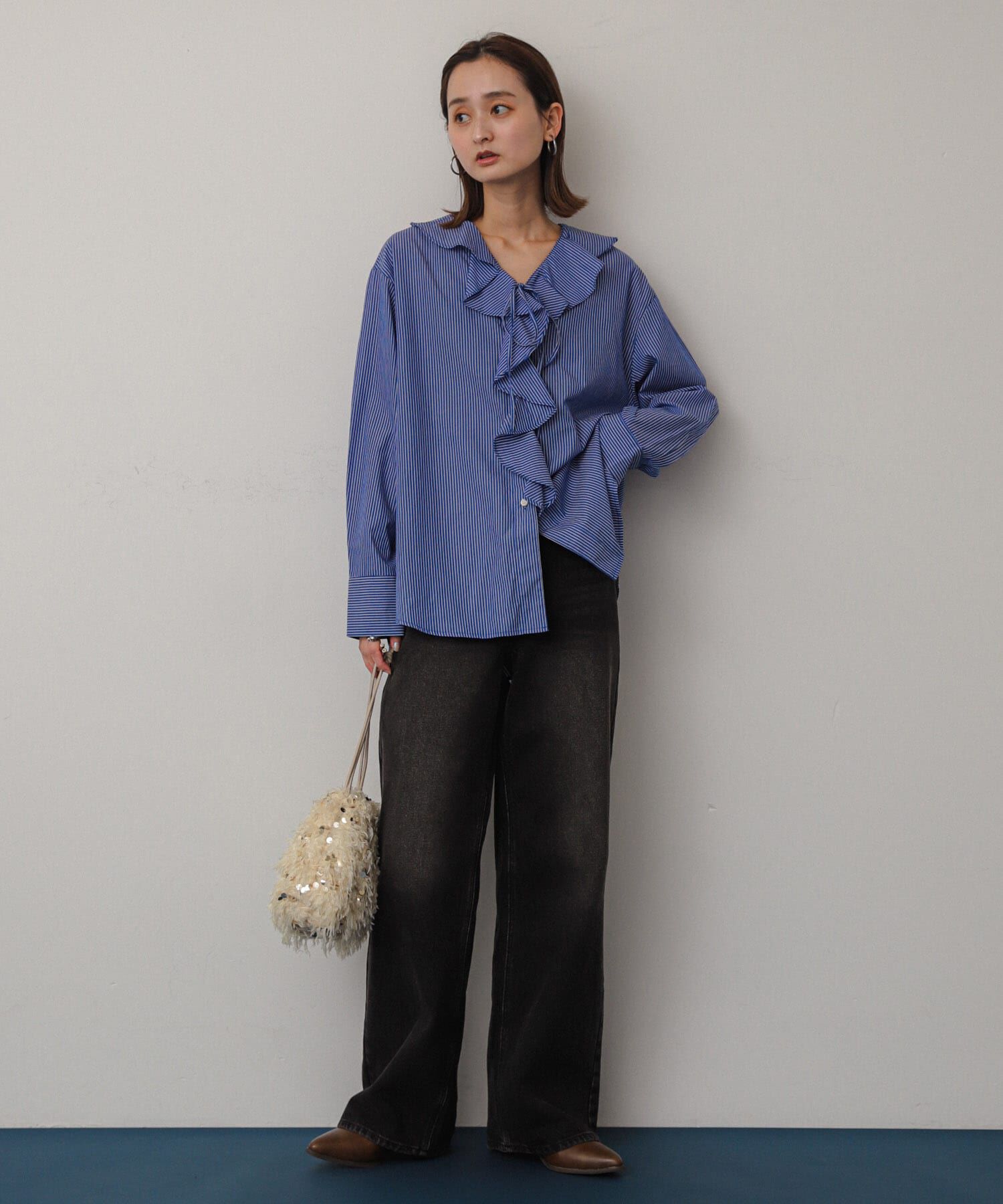 SENSE OF PLACE by URBAN RESEARCH「フリルカラーブラウス」|シャツ・ブラウス|