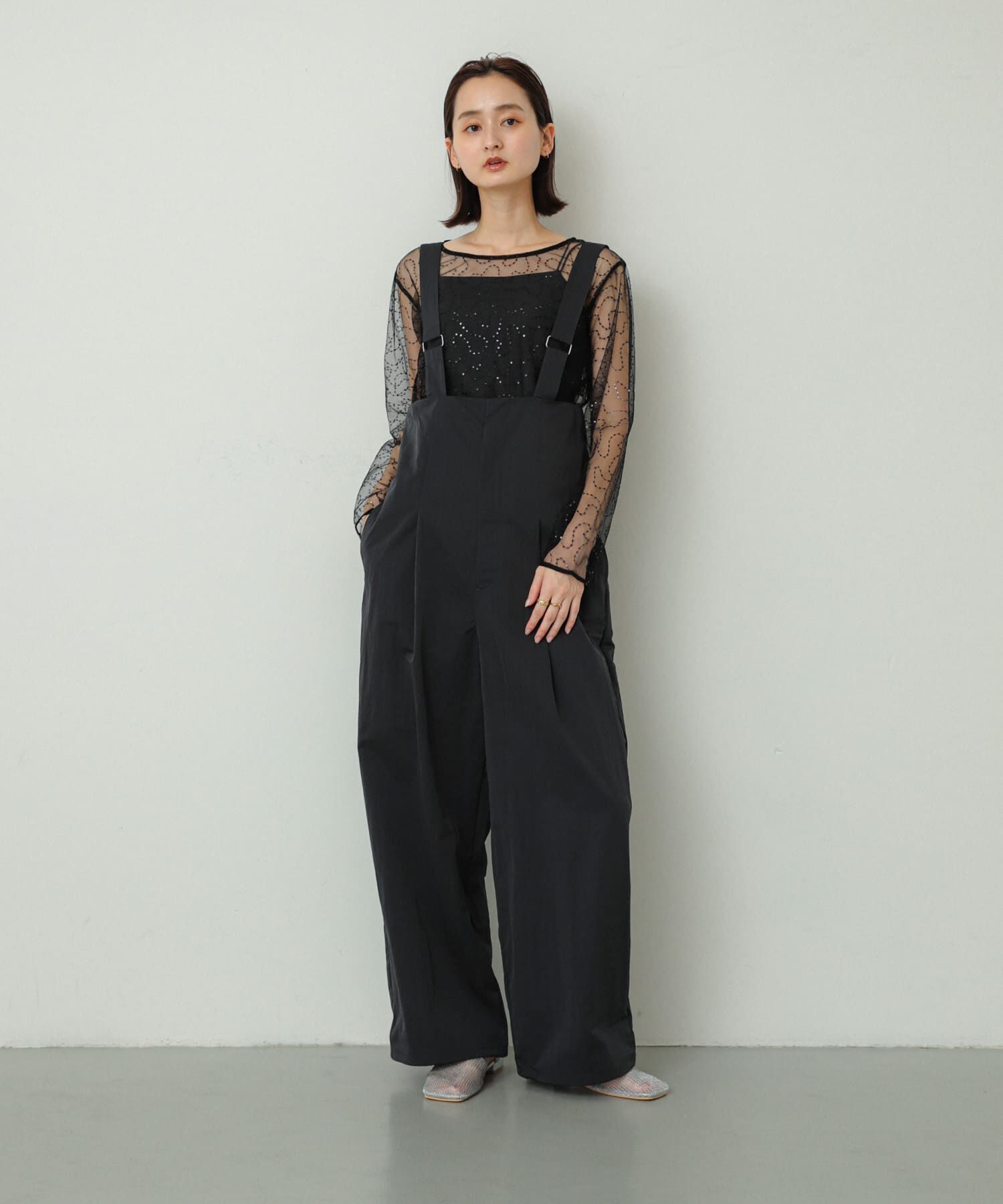 SENSE OF PLACE by URBAN RESEARCH「ハイウエストオーバーオール」|スカート|